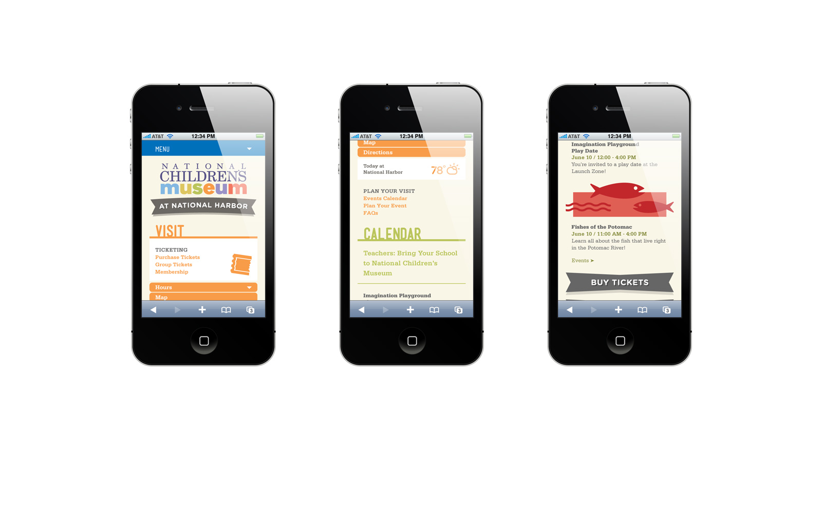 National Children's Museum website mobile