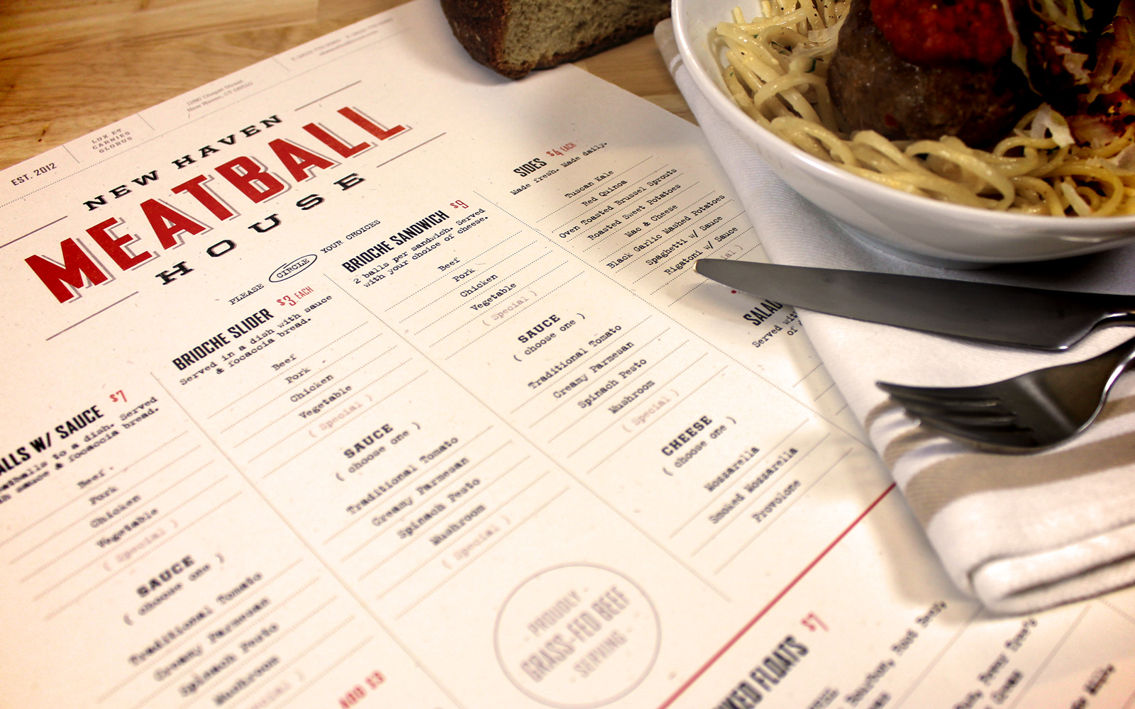 New Haven Meatball House menu 3