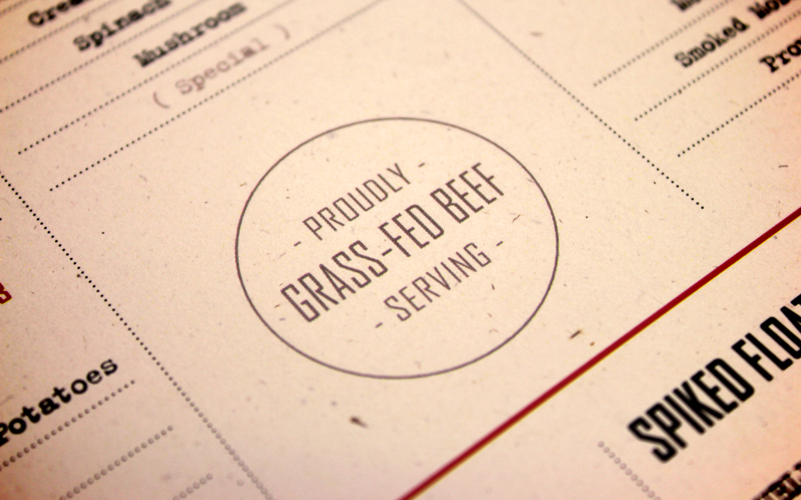 New Haven Meatball House menu detail