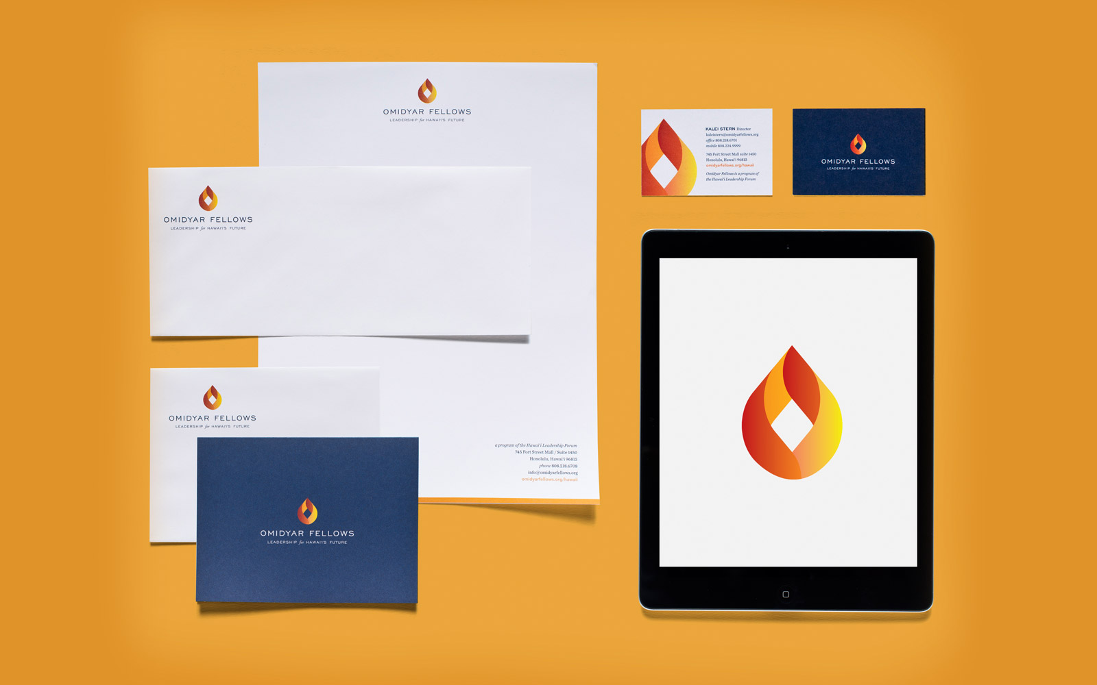 Omidyar Fellows stationery package