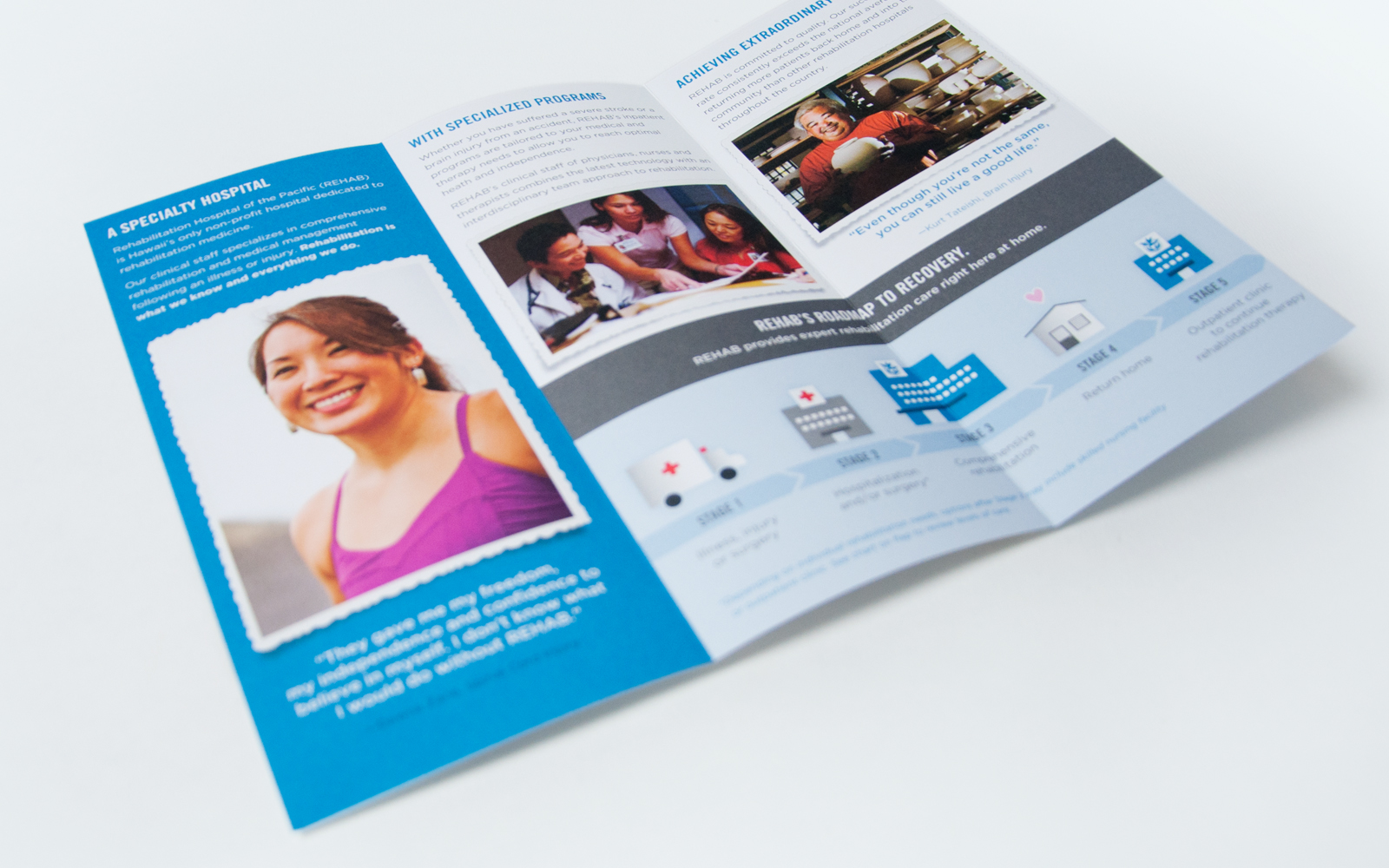 Rehab Foundation of Hawaii trifold brochure