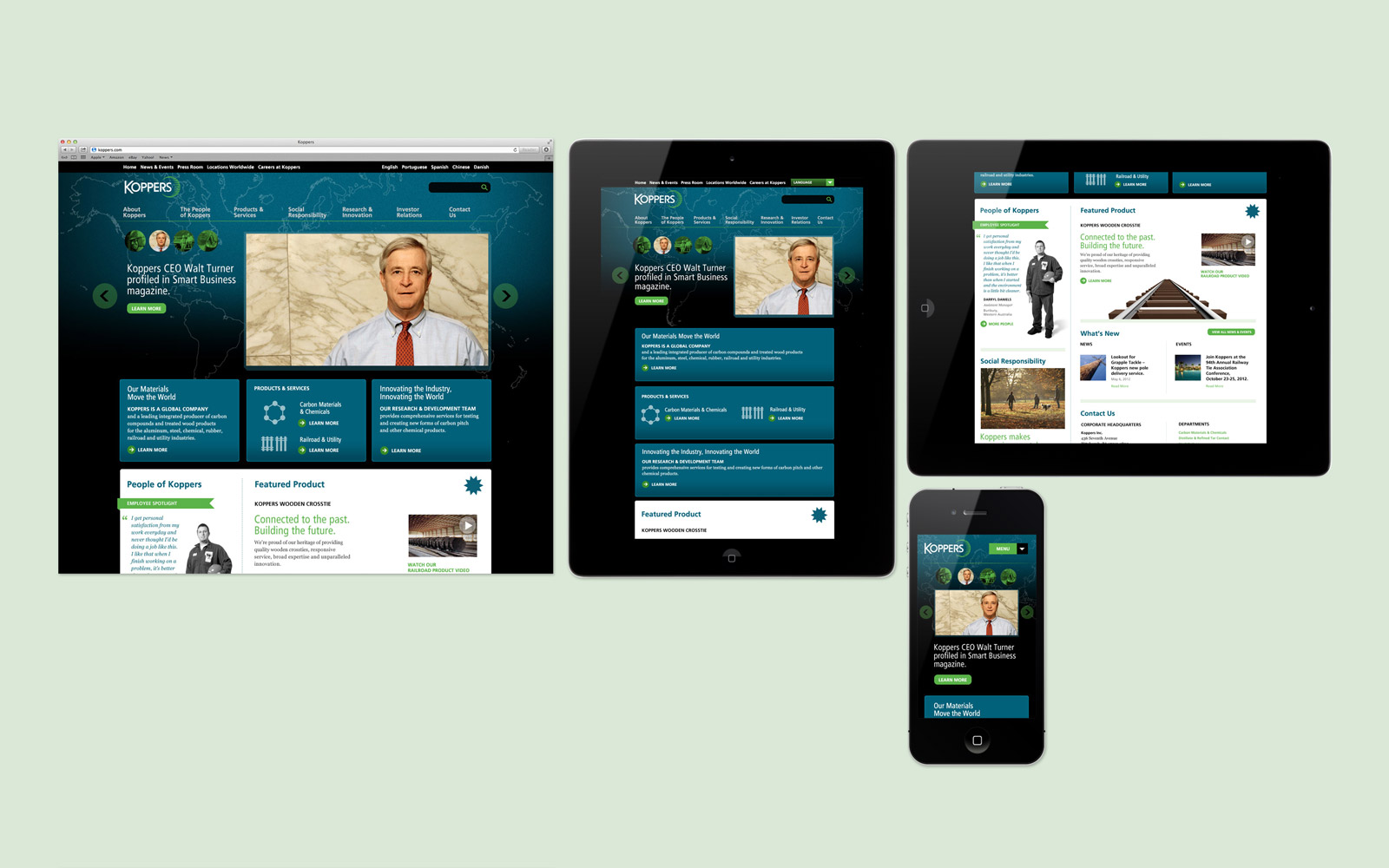 Koppers website responsive