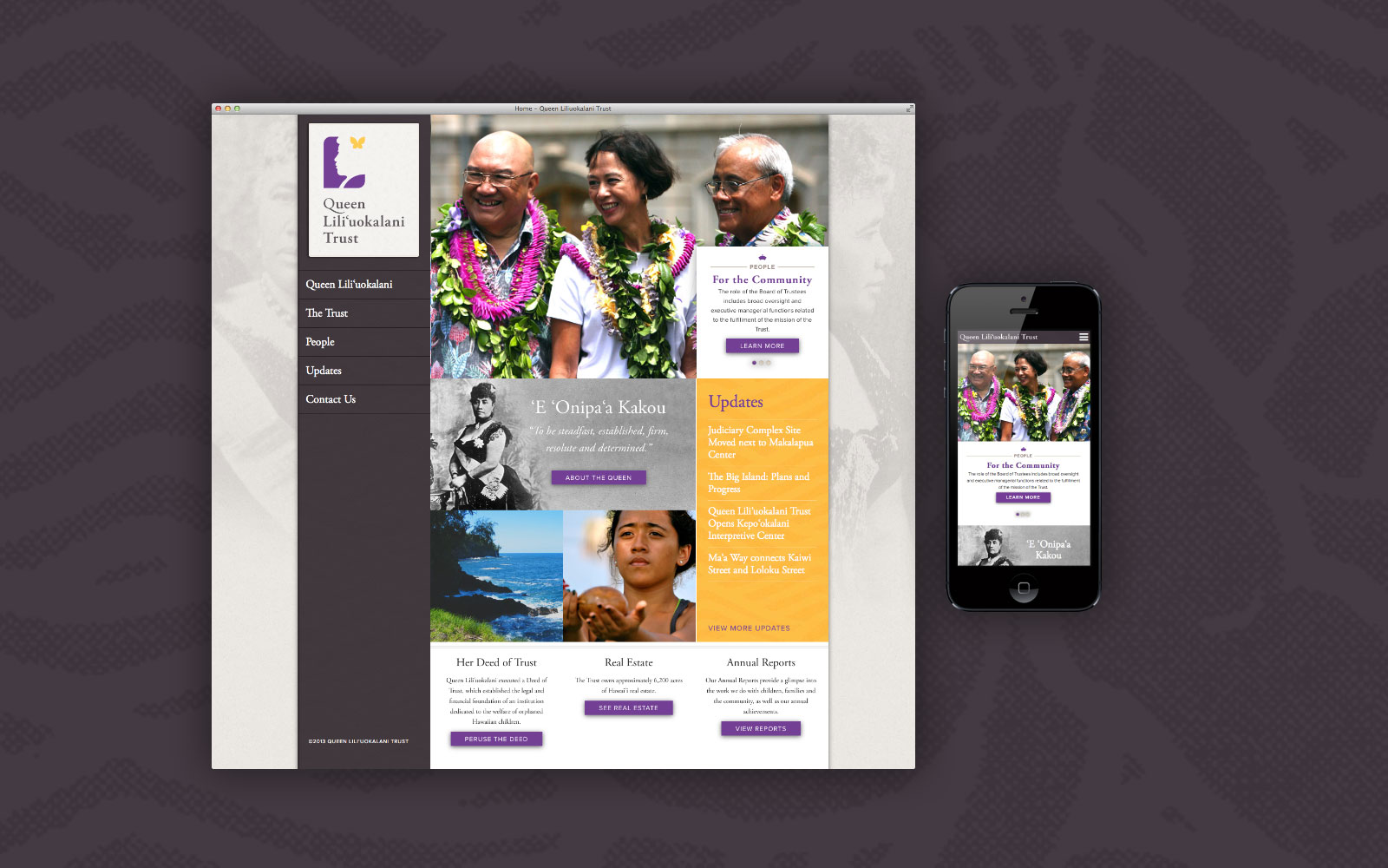 Queen LilI‘uokalani Trust website responsive