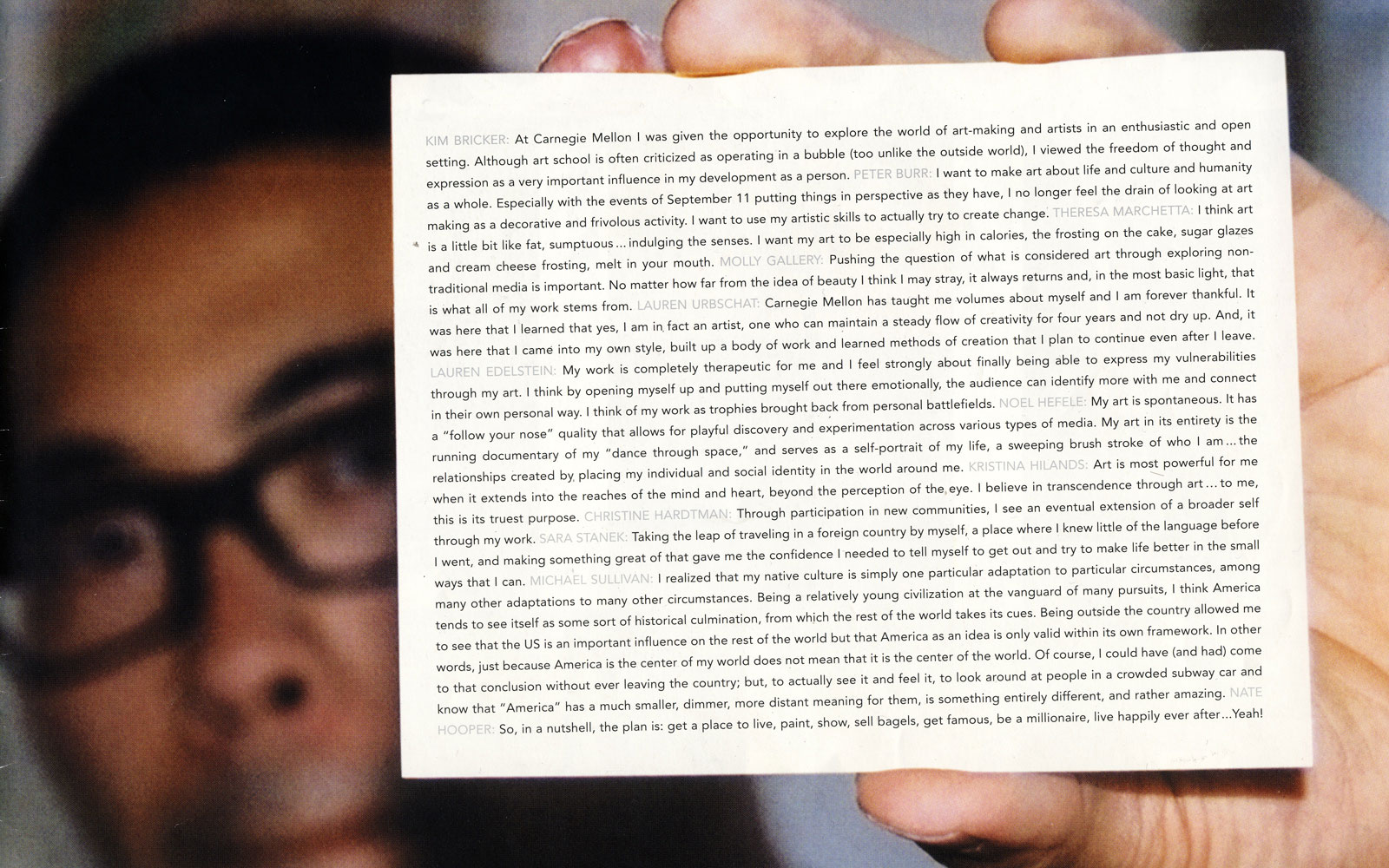 CMU Art Holding Card