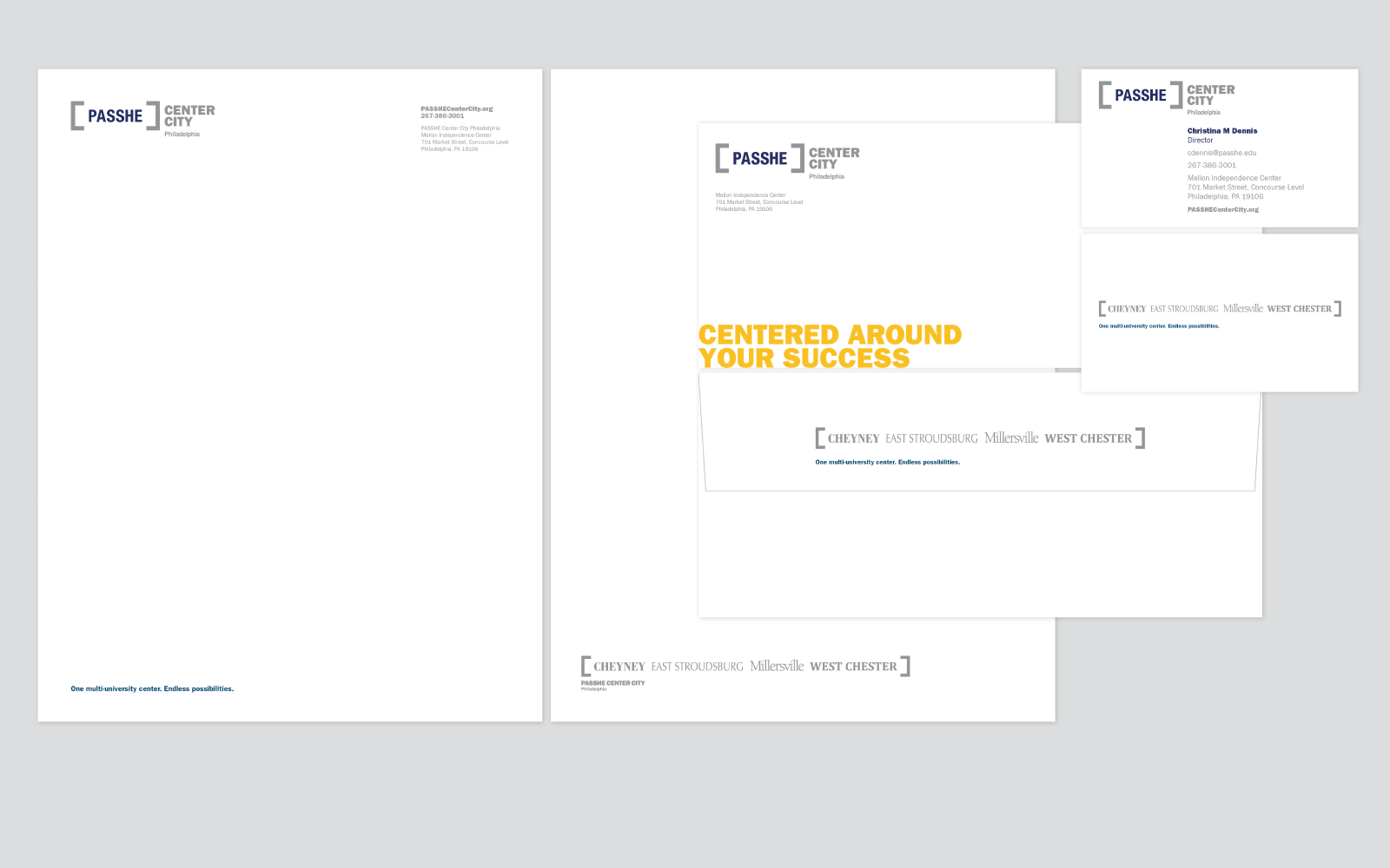 PASSHE branding stationary