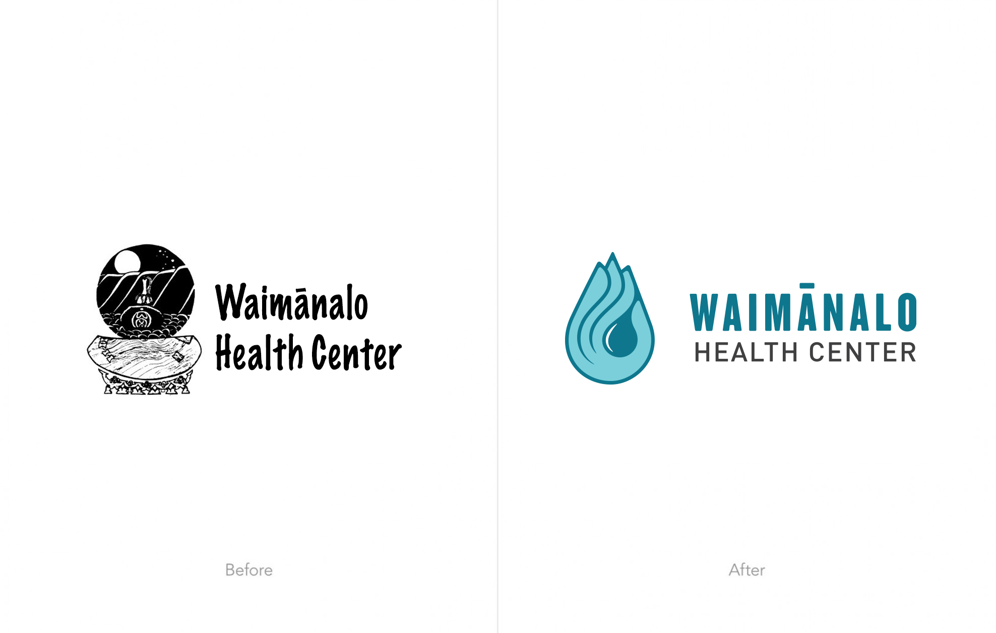 Waimanalo logo before and after