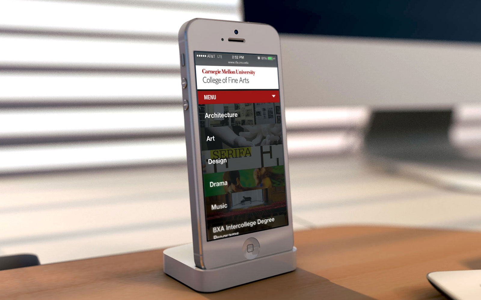 CMU CFA website iphone