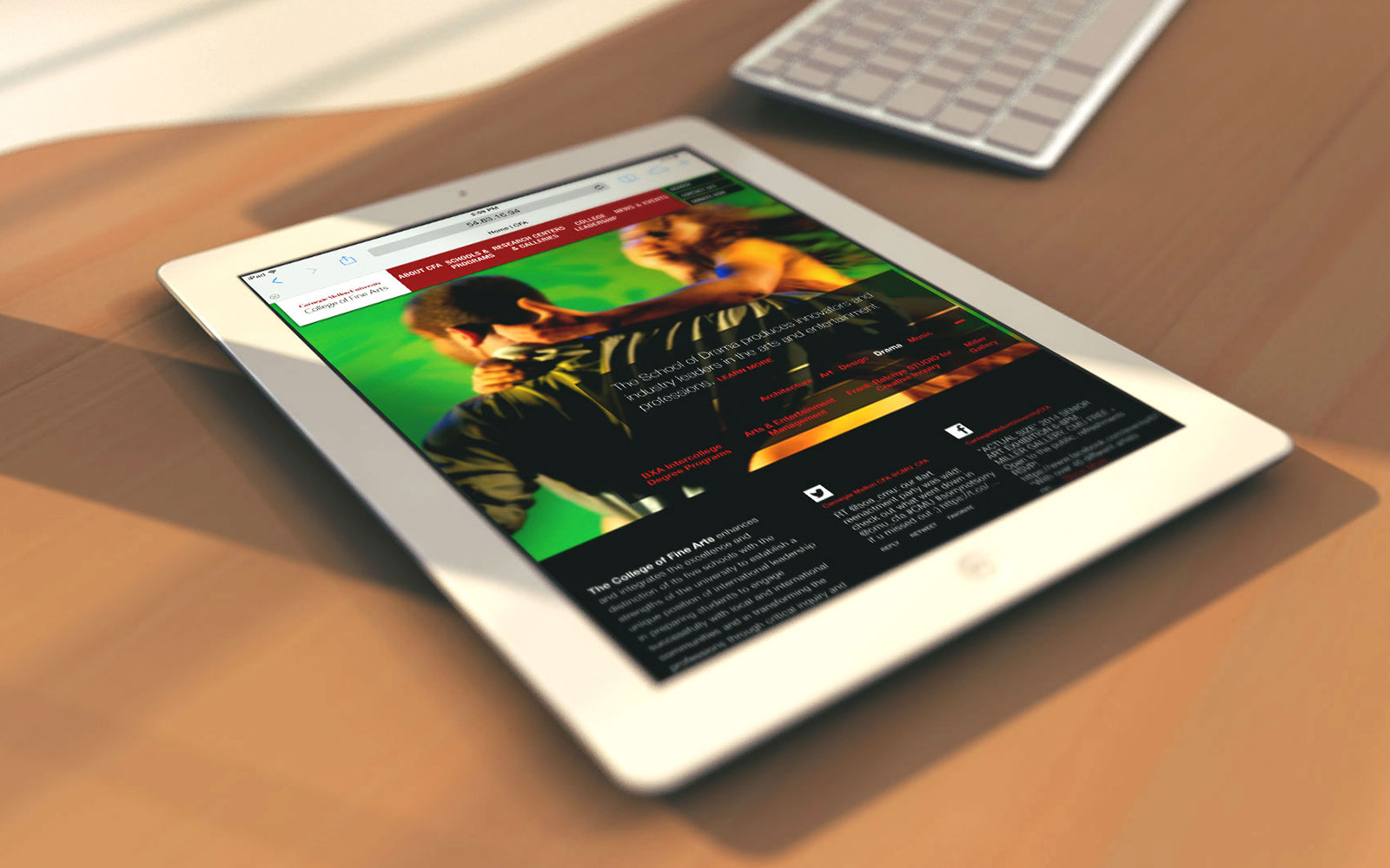 CMU CFA website ipad