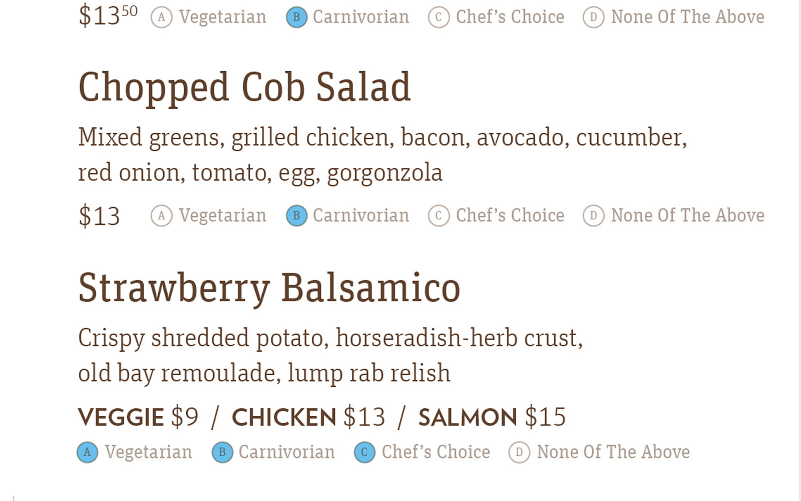 Walnut Grill menu 12