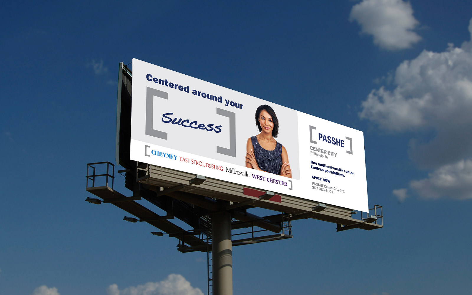 PASSHE branding billboard advertisement