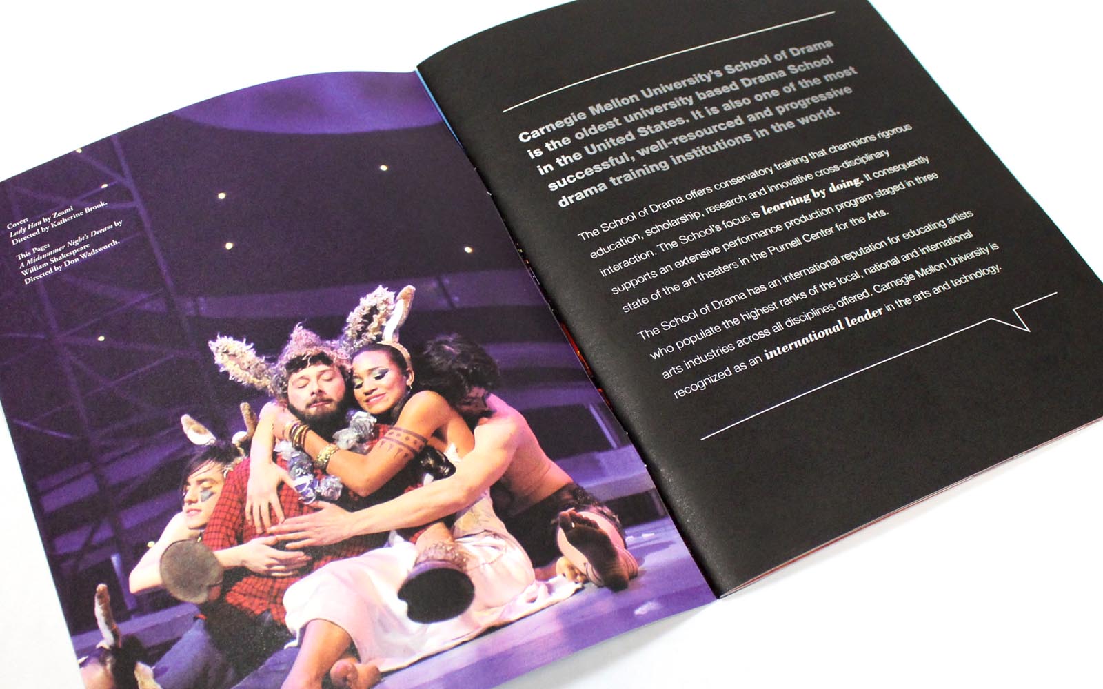 CMU Drama viewbook intro page