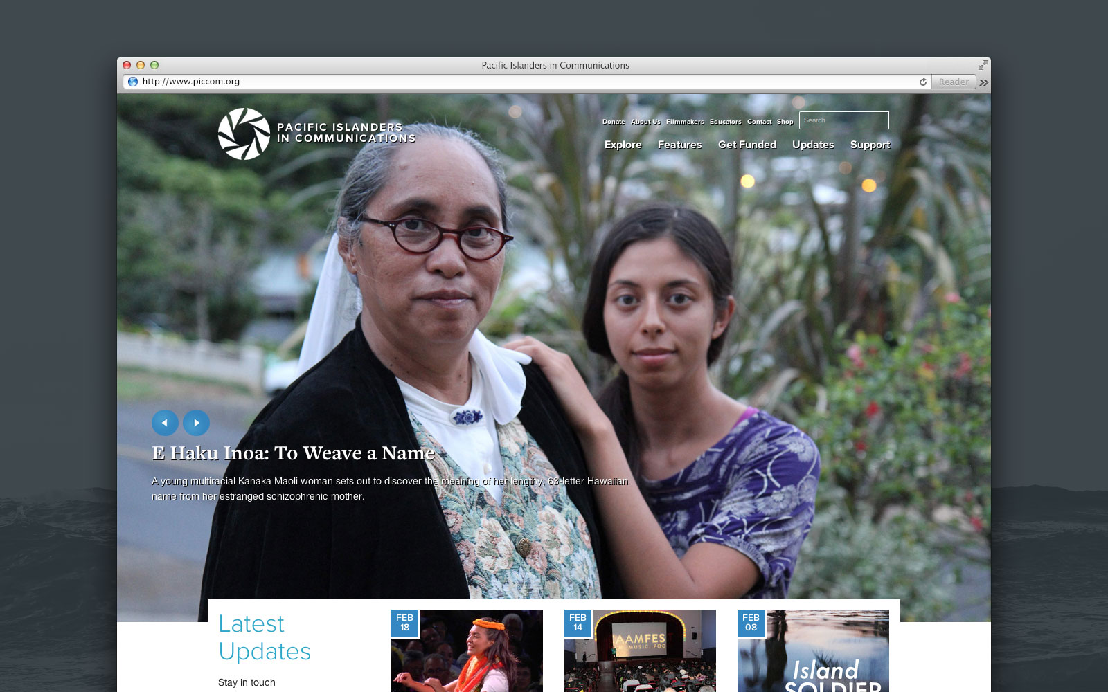 Pacific Islanders in Communication website 2
