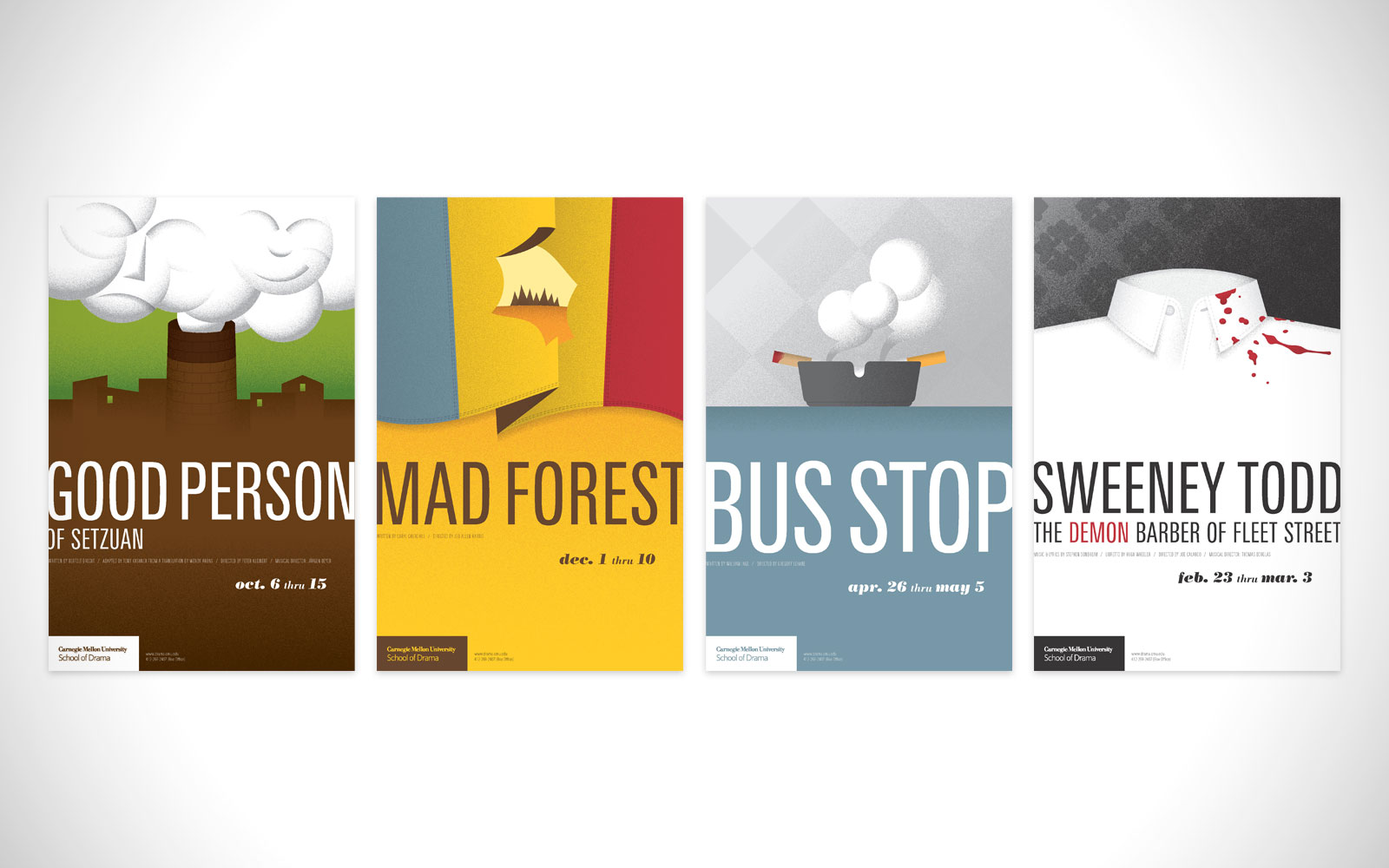 Carnegie Mellon School of Drama Season 2011/12 posters