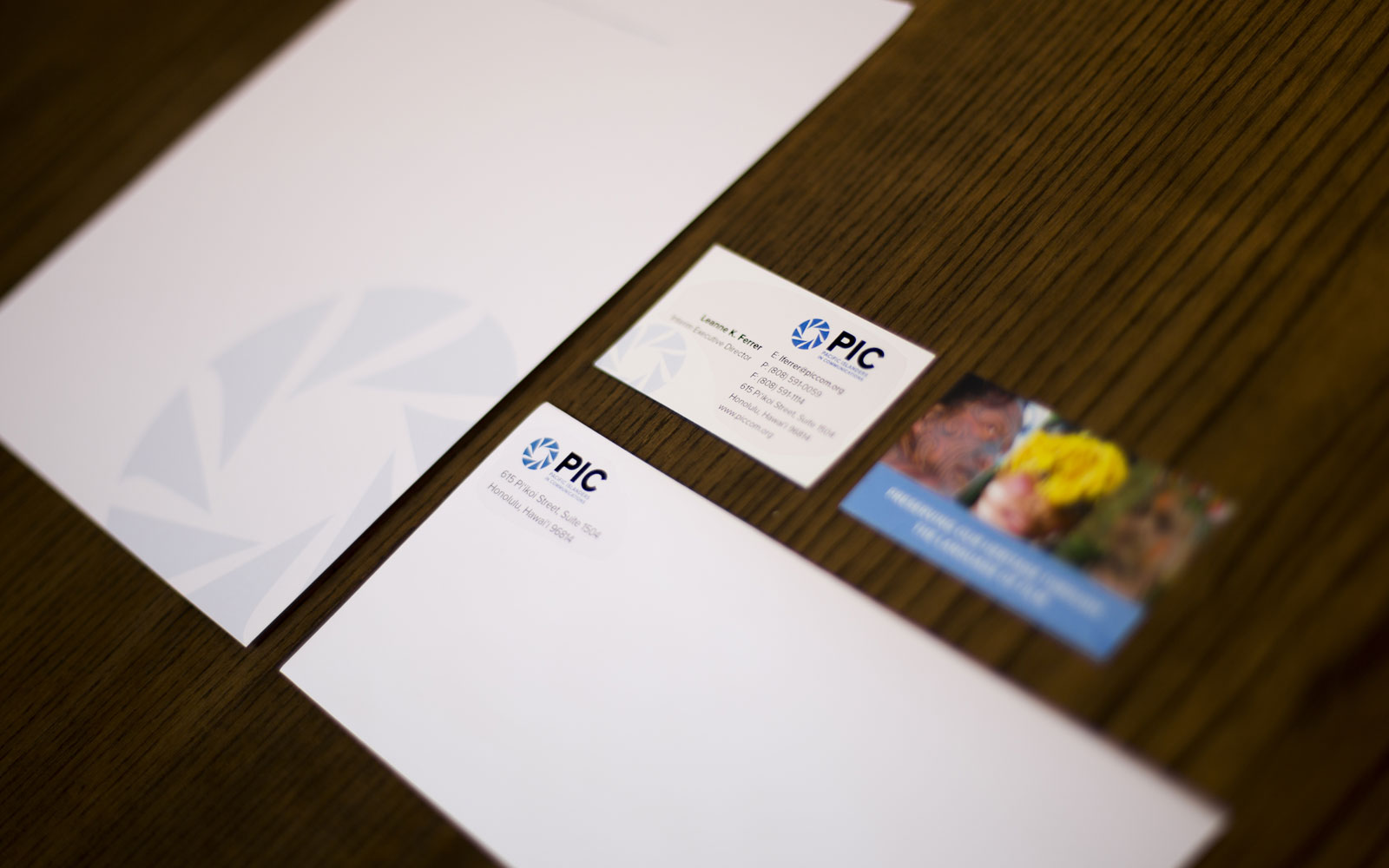 Pacific Islanders in Communication stationery 1