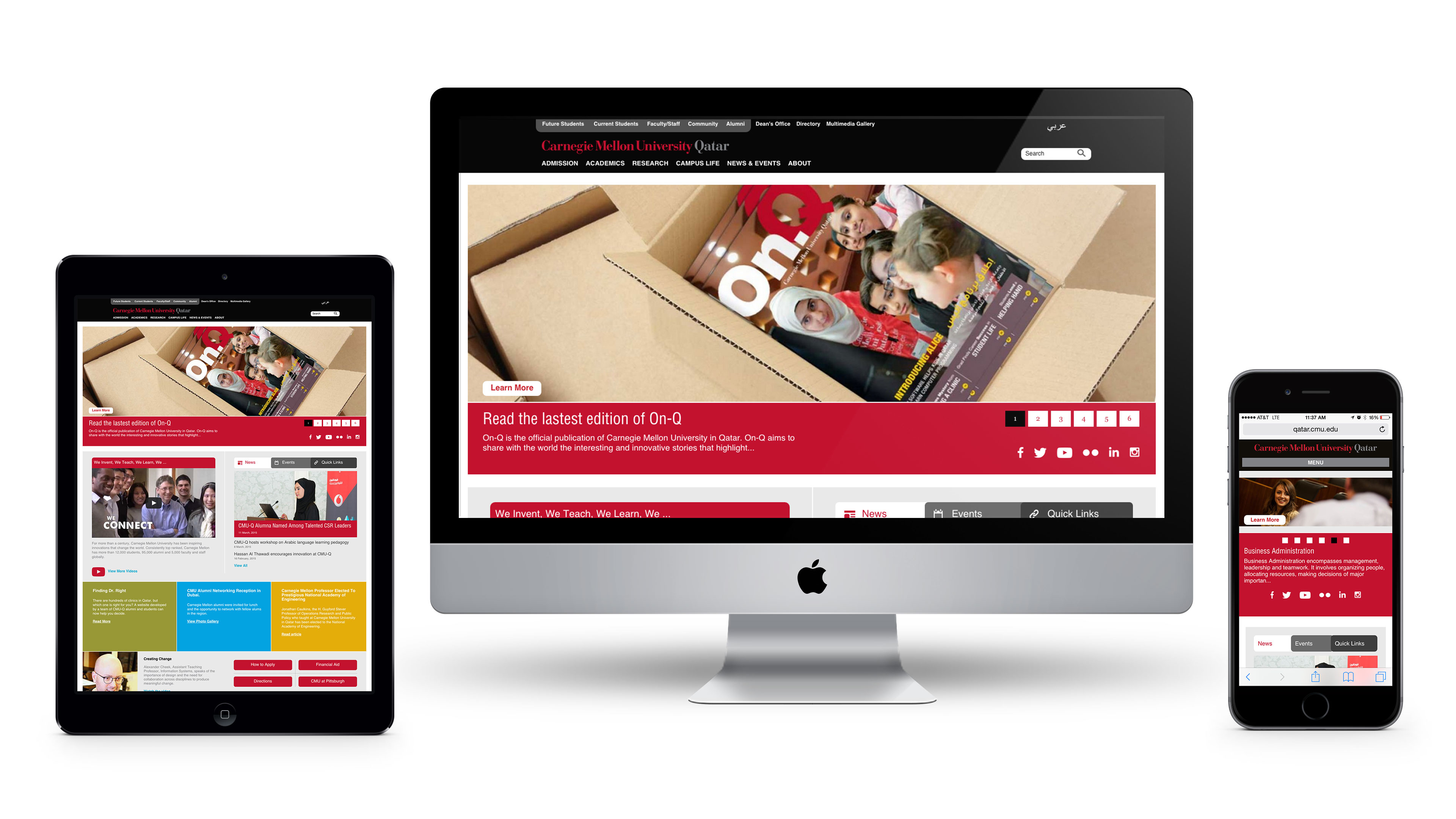 Carnegie Mellon Qatar website 1