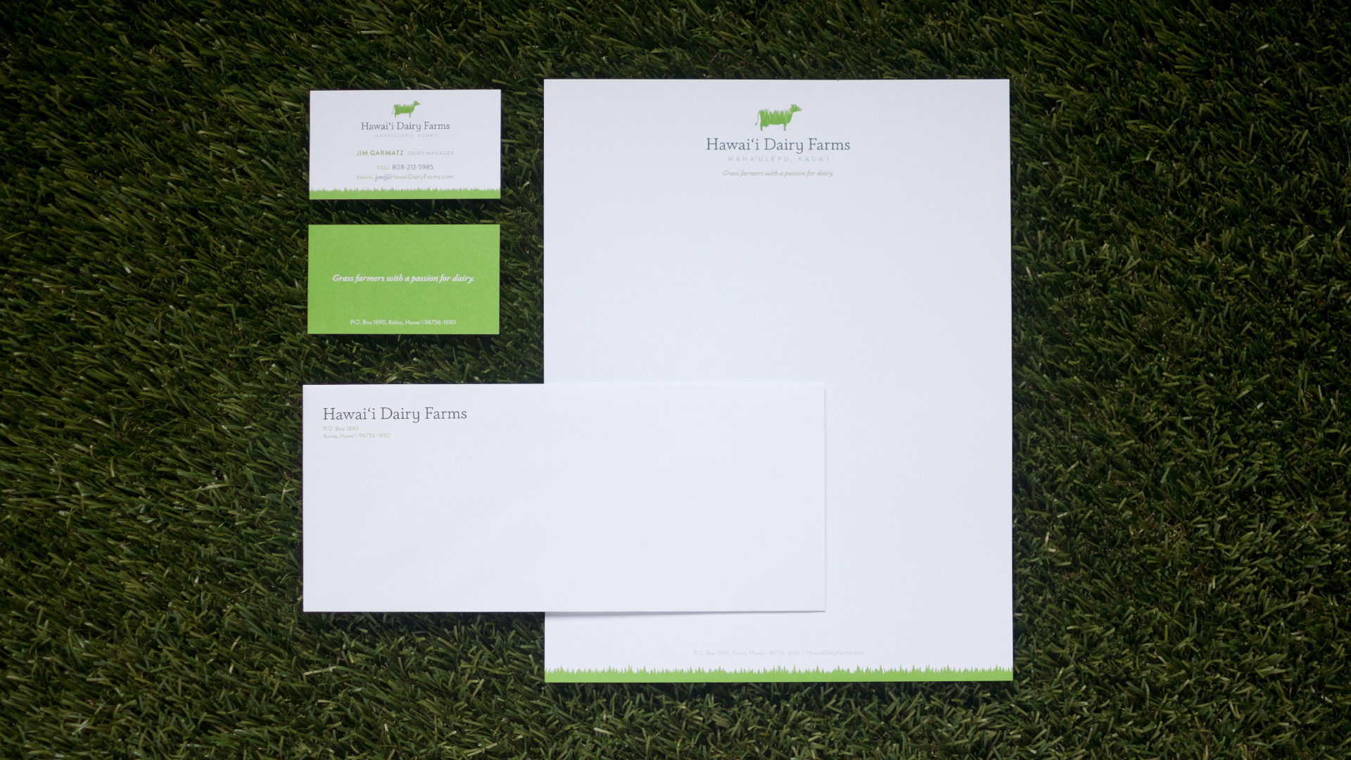 Hawaii Dairy Farms stationery package