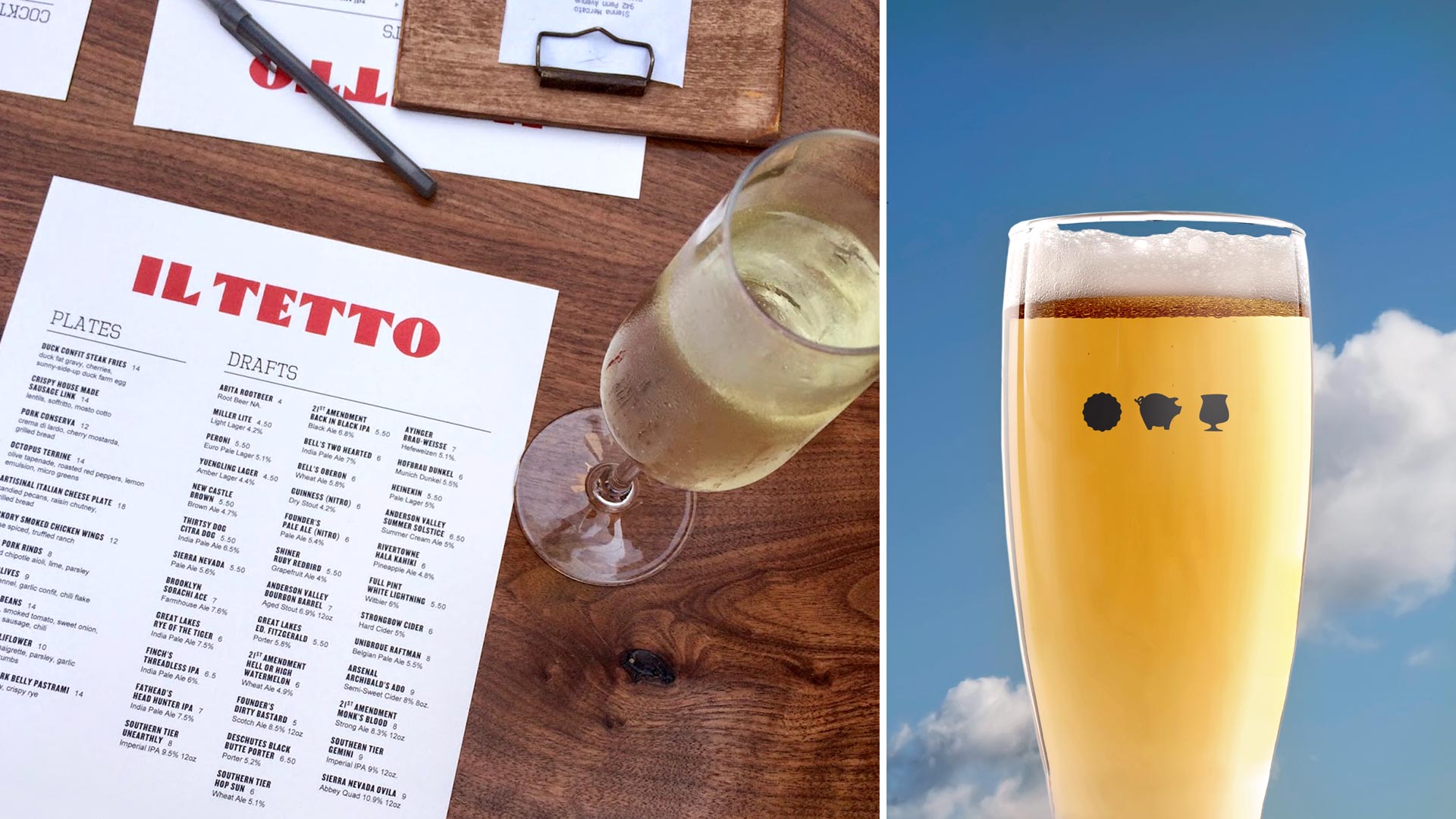 Sienna Mercato custom branded glassware