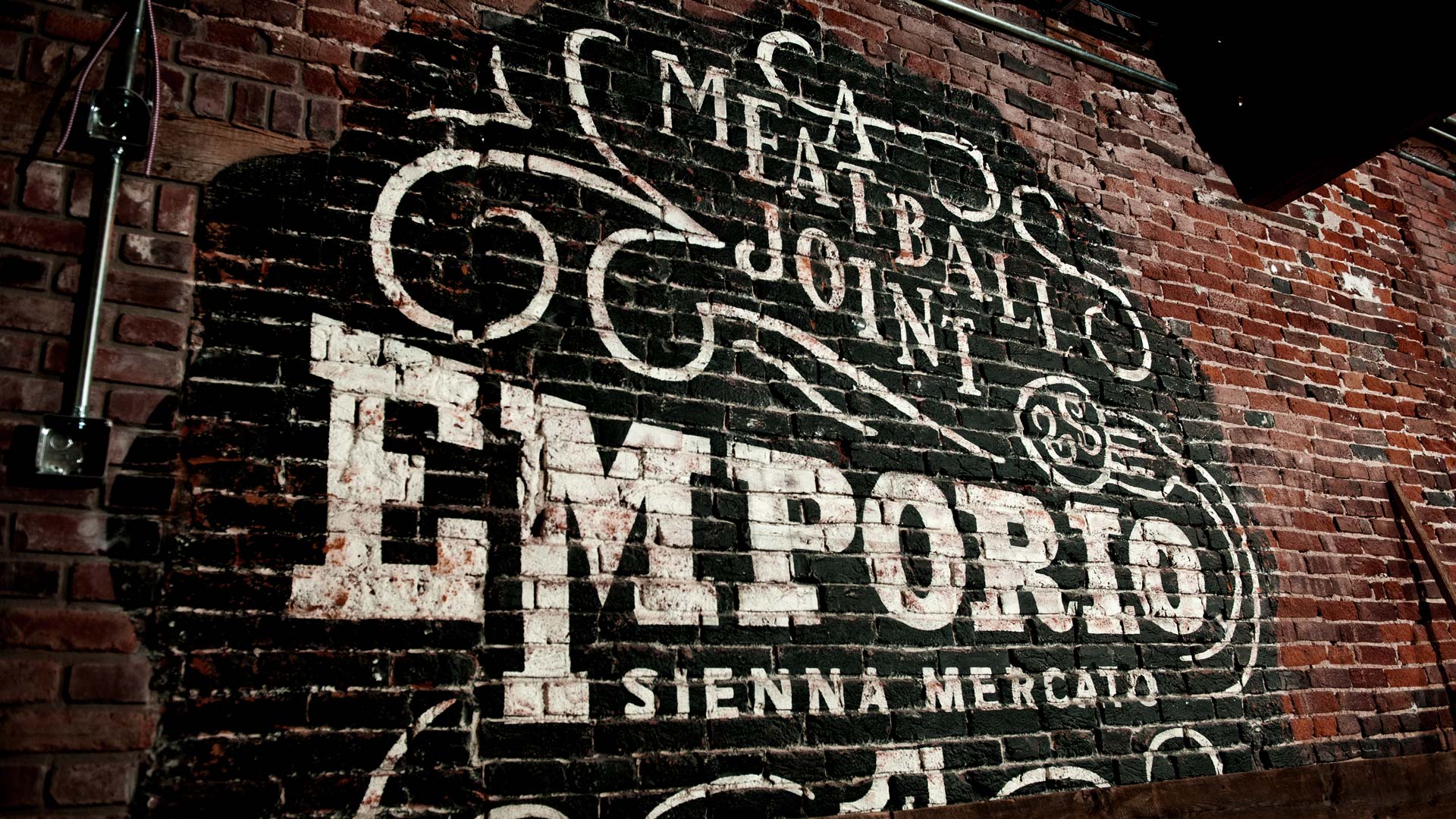 Emporio a meatball joint wall mural