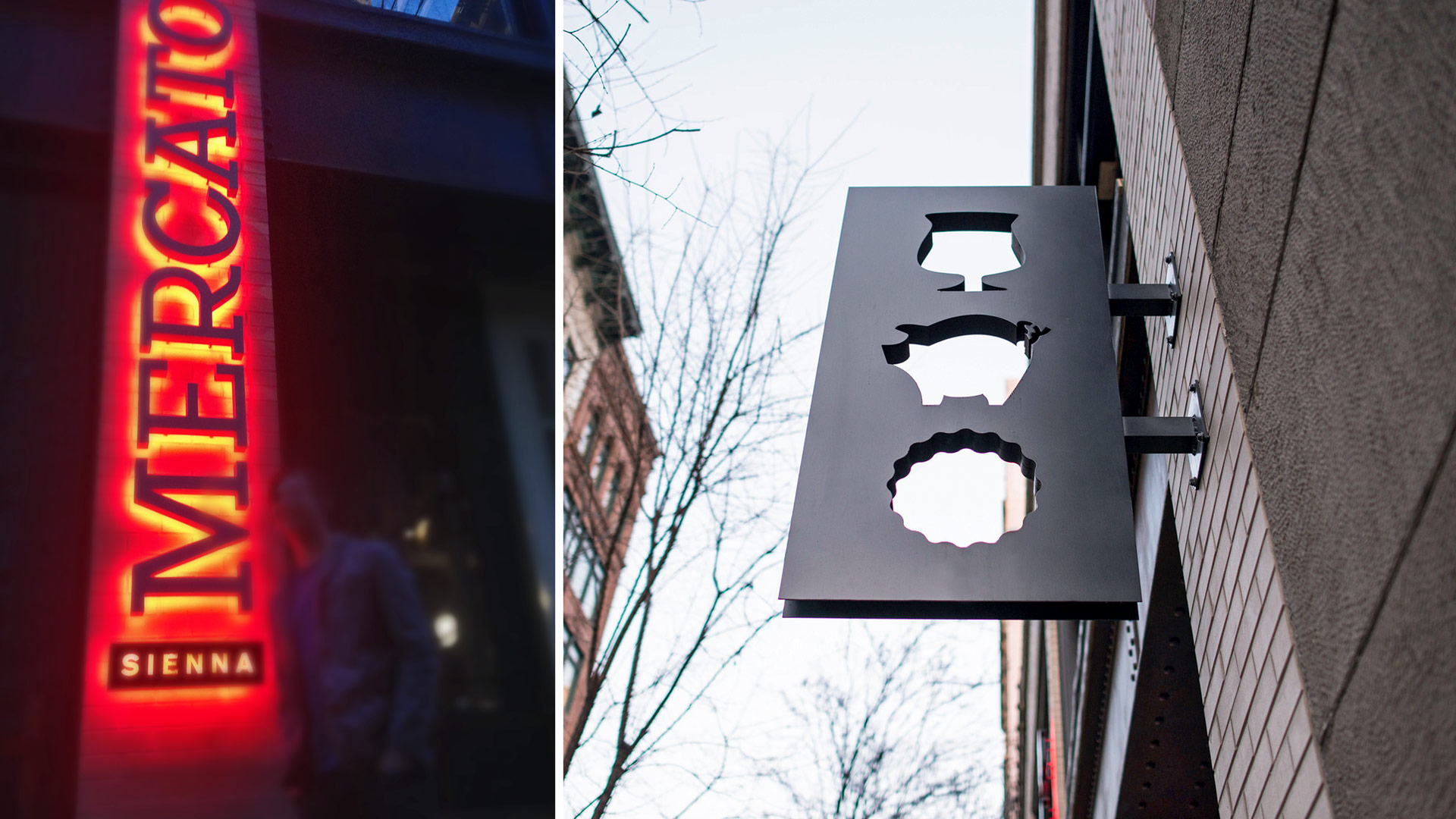 Sienna Mercato exterior signage