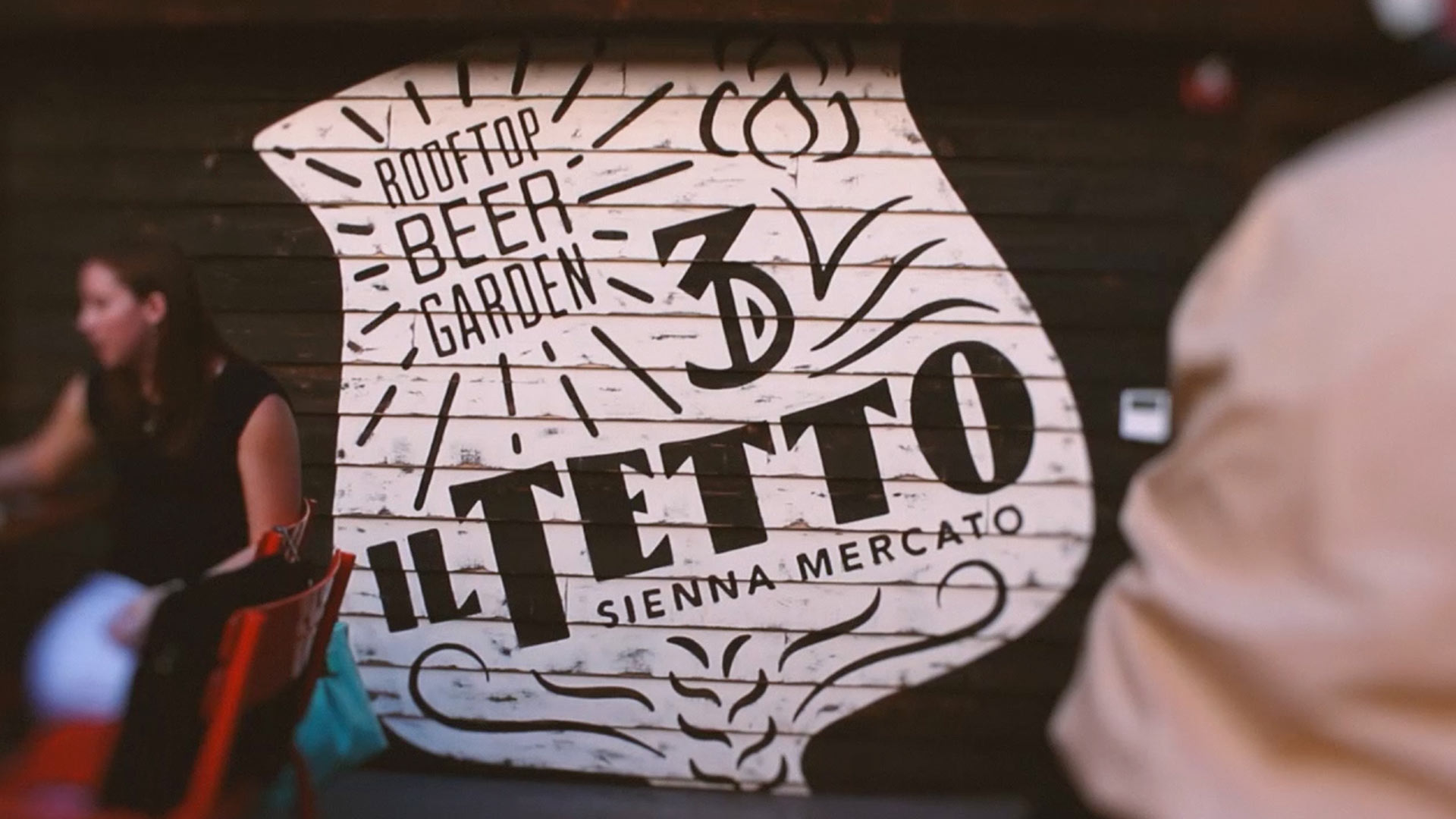 Il Tetto rooftop wall graphic painted mural