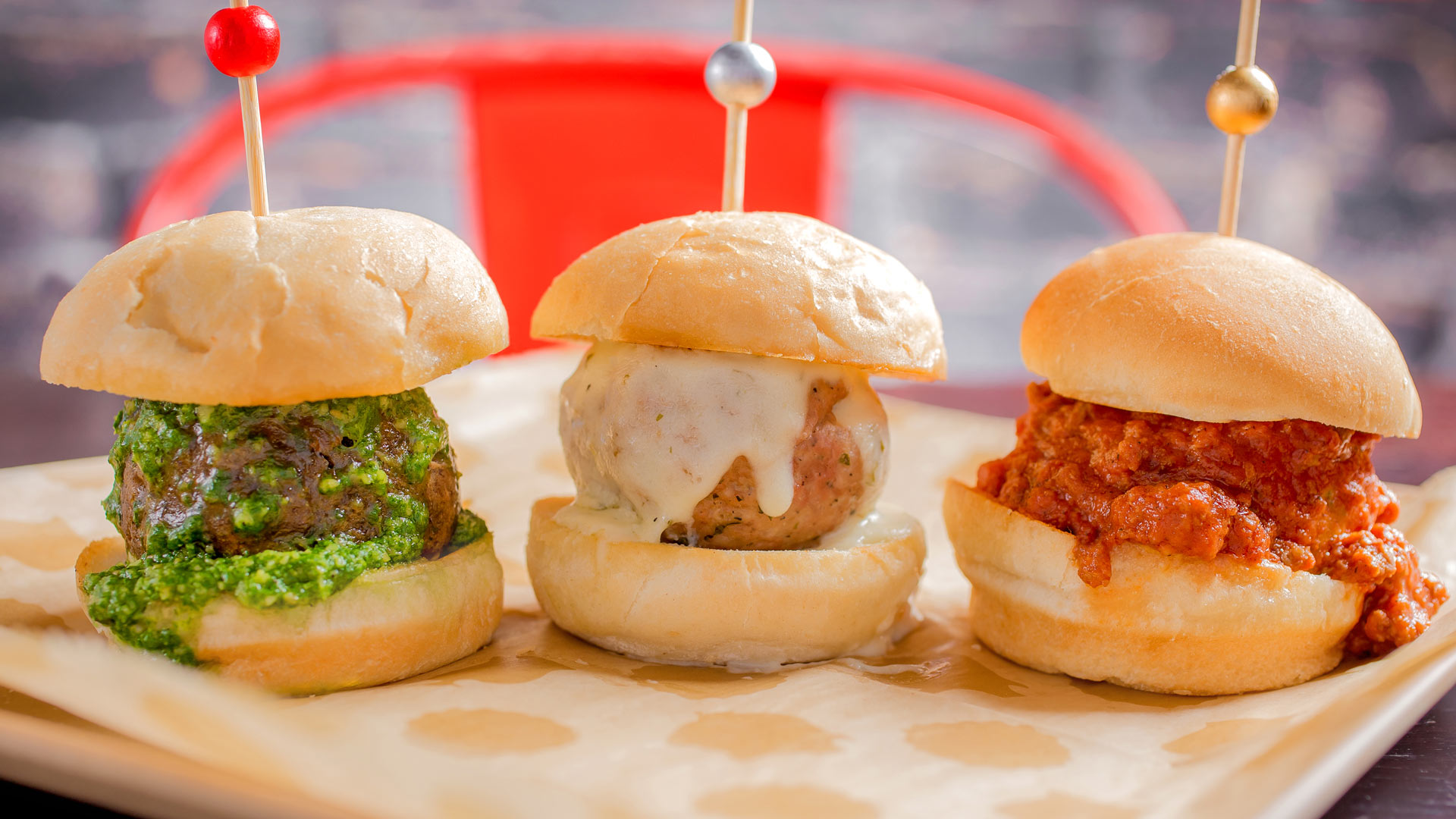 Emporio meatball sliders
