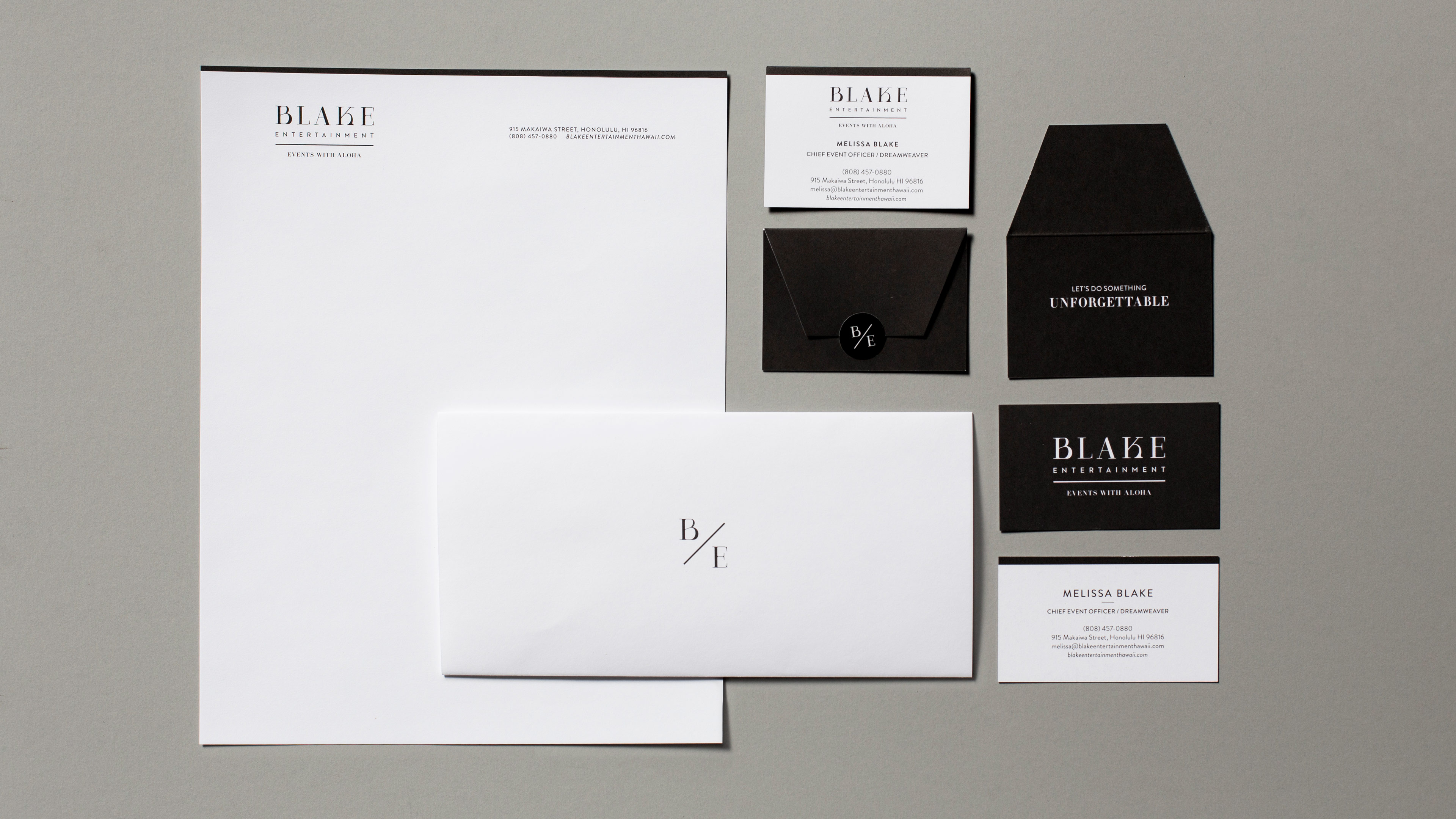 Blake Entertainment stationery system