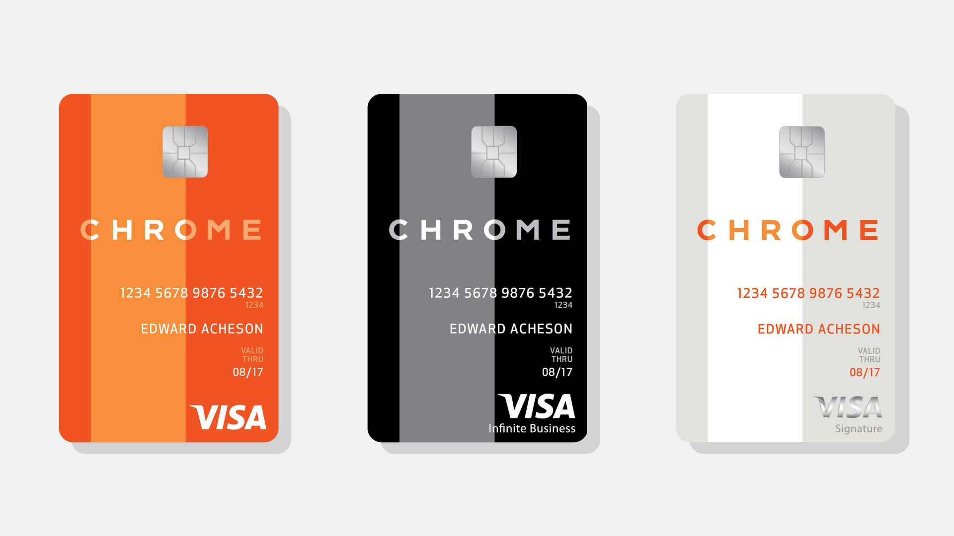 Chrome visa cards for personal and business