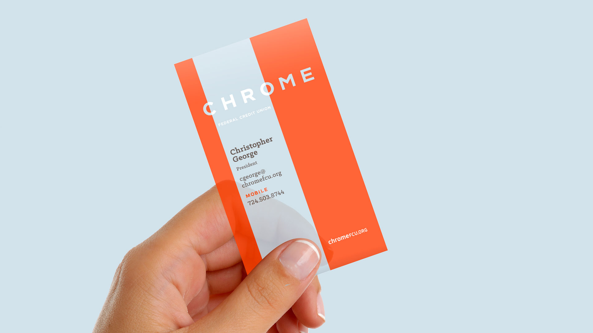 Chrome business card
