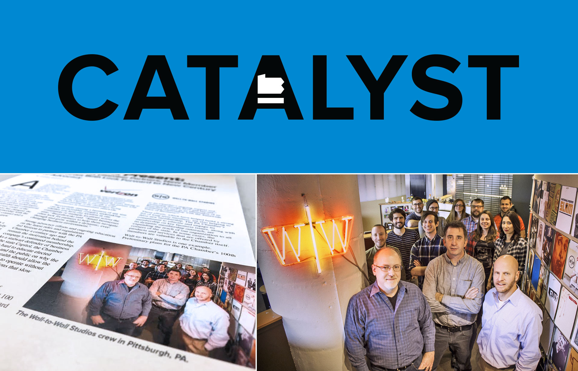 PA Chamber feature story on Wall-to-Wall Studios in Catalyst magazine