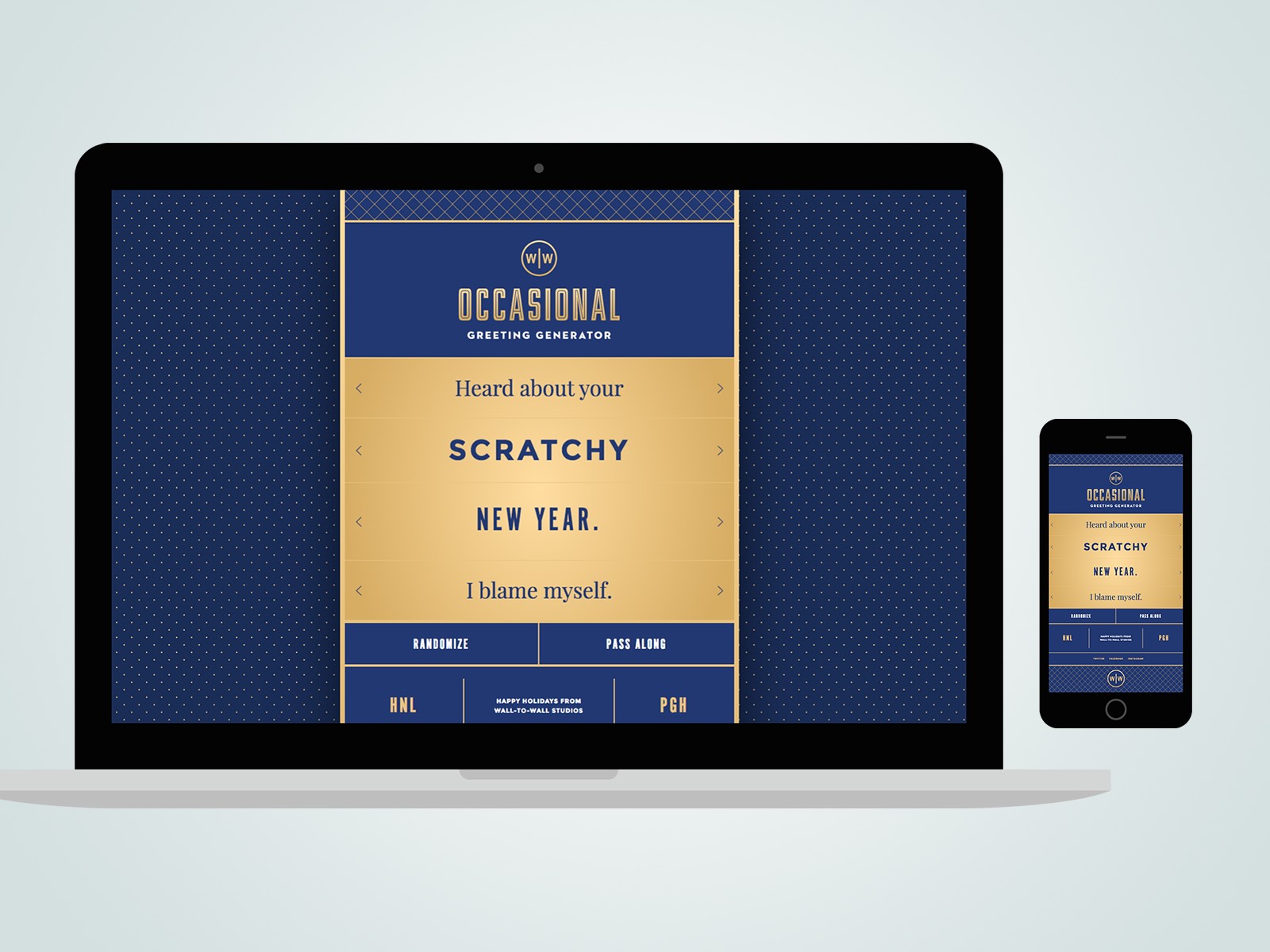 Wall-to-Wall Studios Occasional Card 2014 online greeting generator