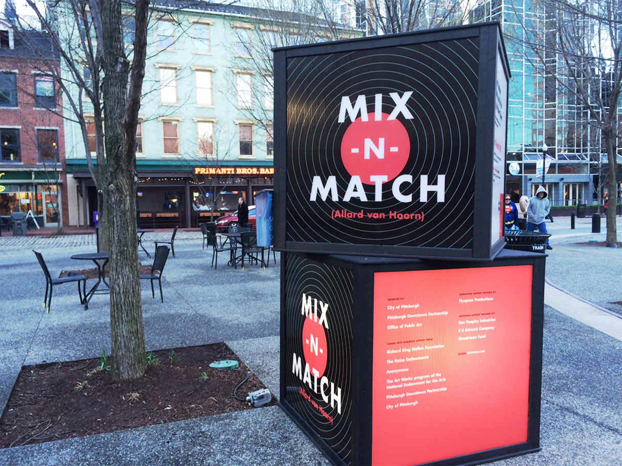 Mix N Match Market Square Public Art signage