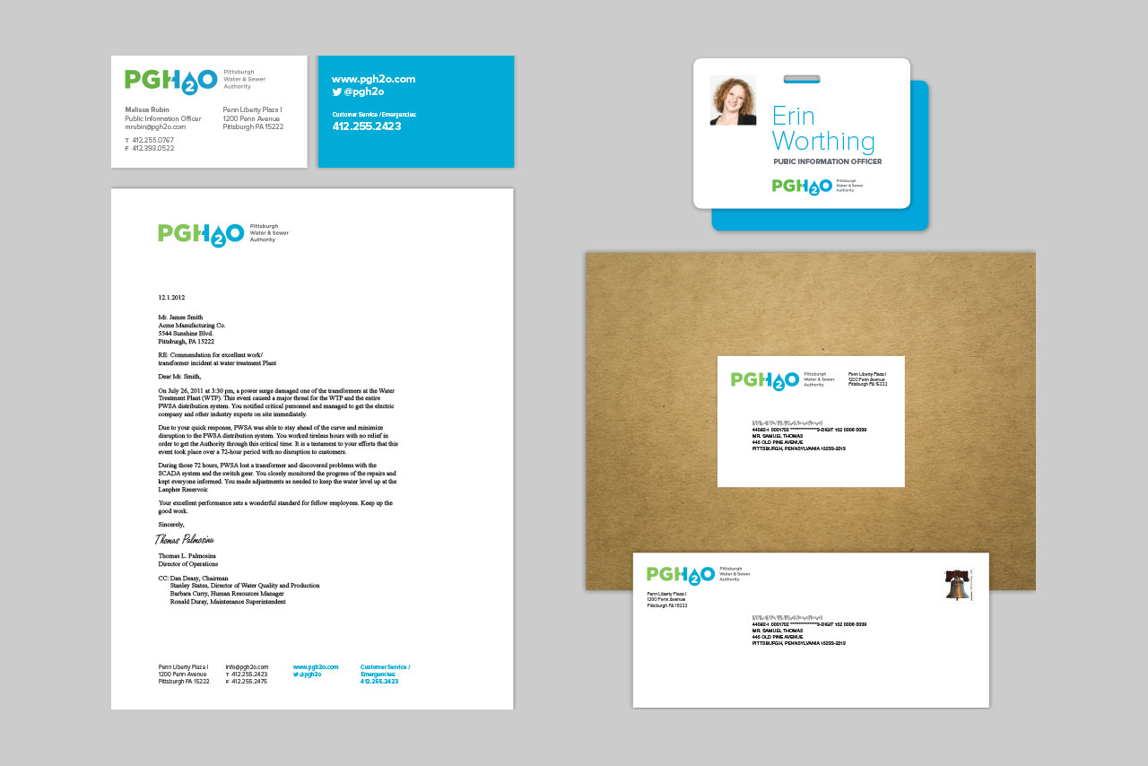 Pittsburgh Water and Sewer Authority PWSA PGH20 stationery system