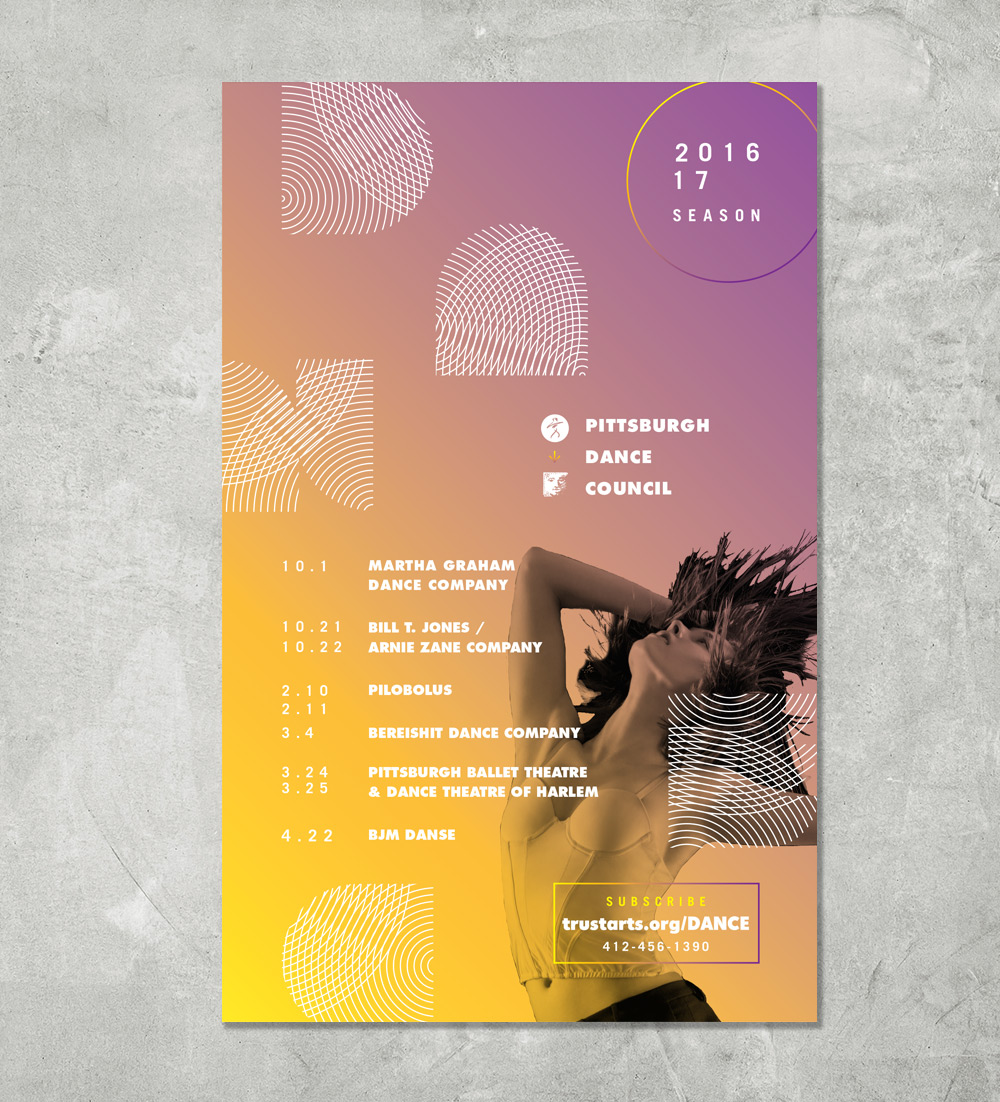 Pittsburgh Dance Council 2016 2017 Season design advertisement