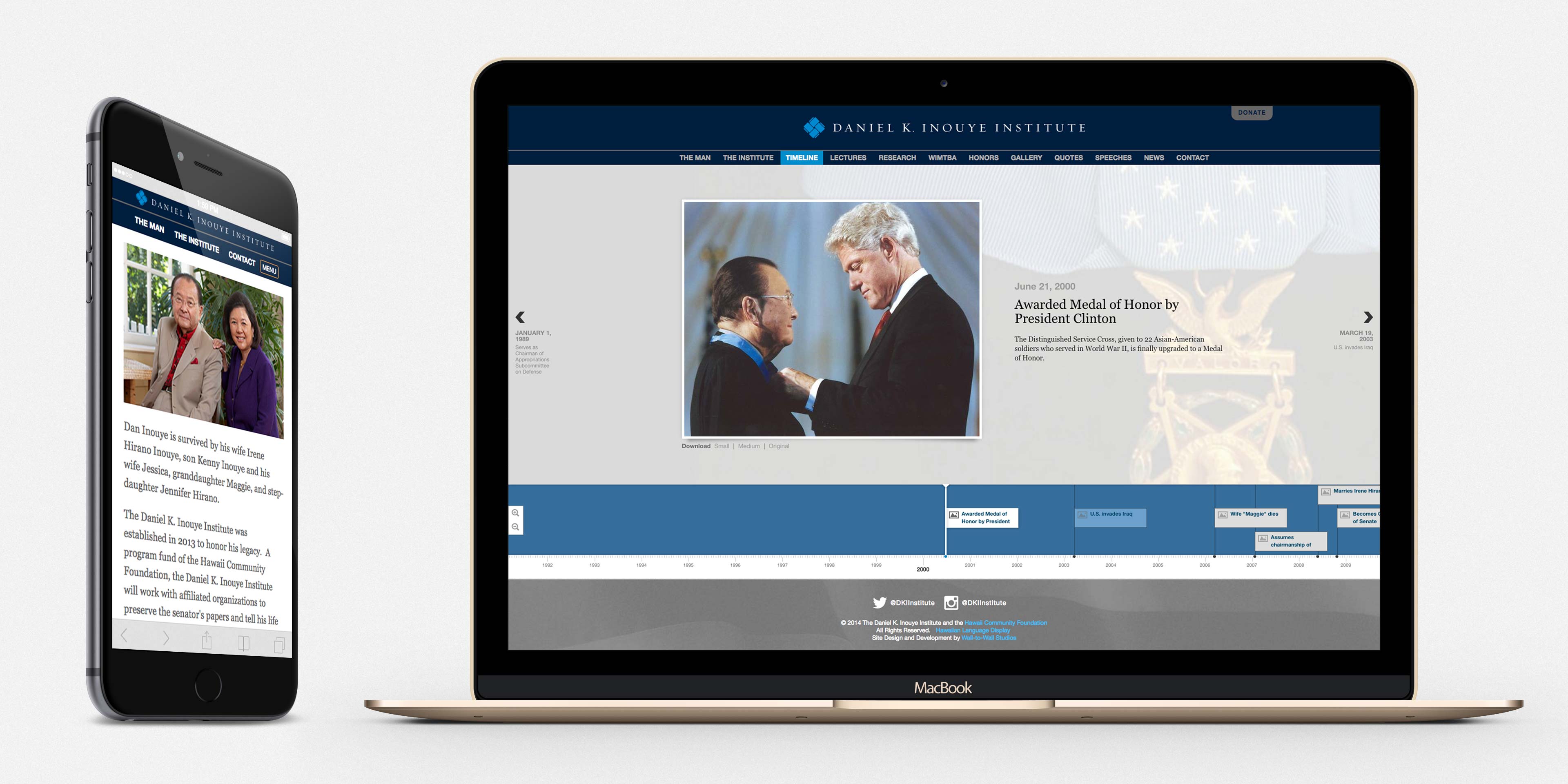 Daniel Inouye Institute website interior page