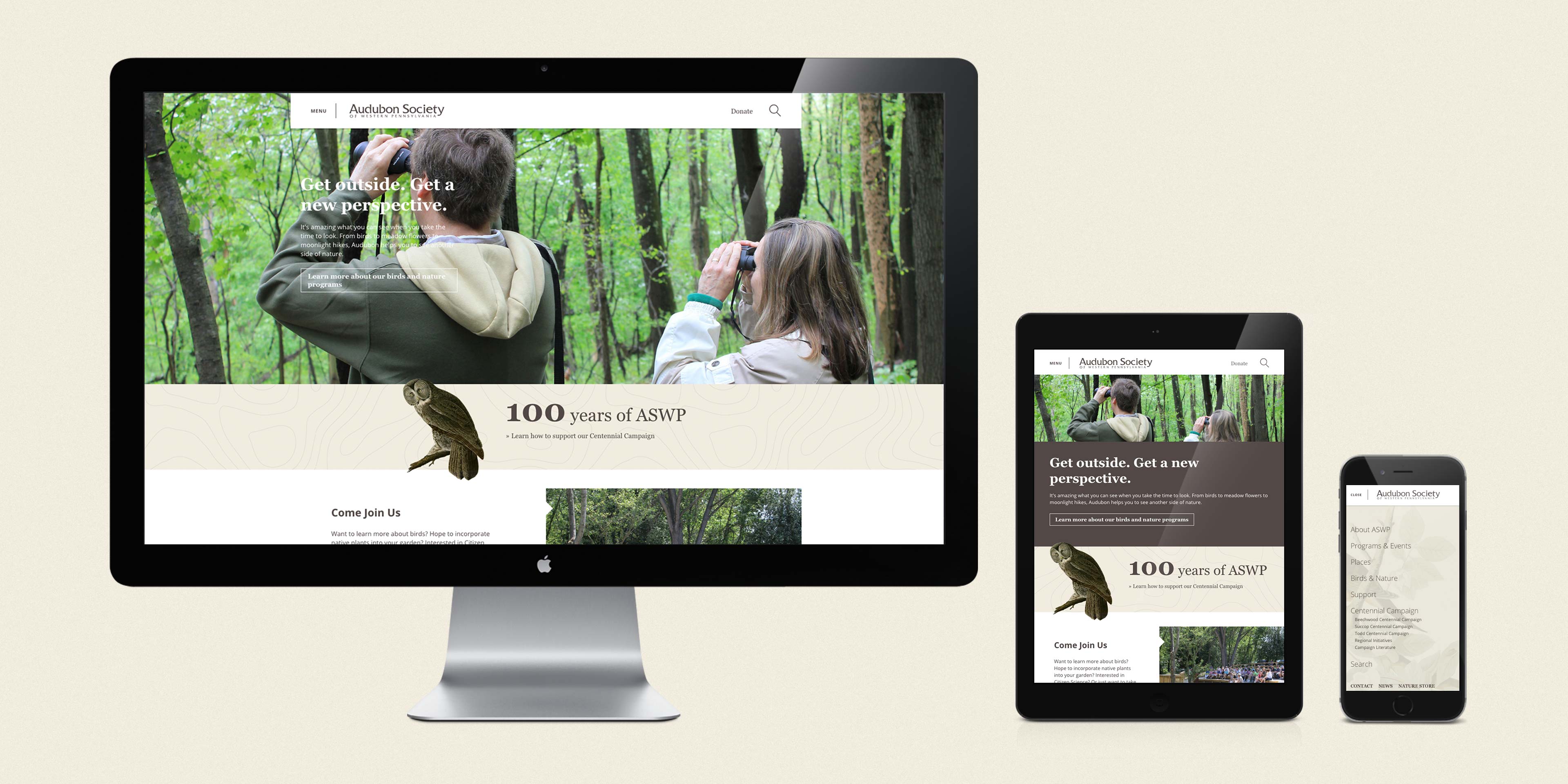 Audubon Society of Western PA website home page