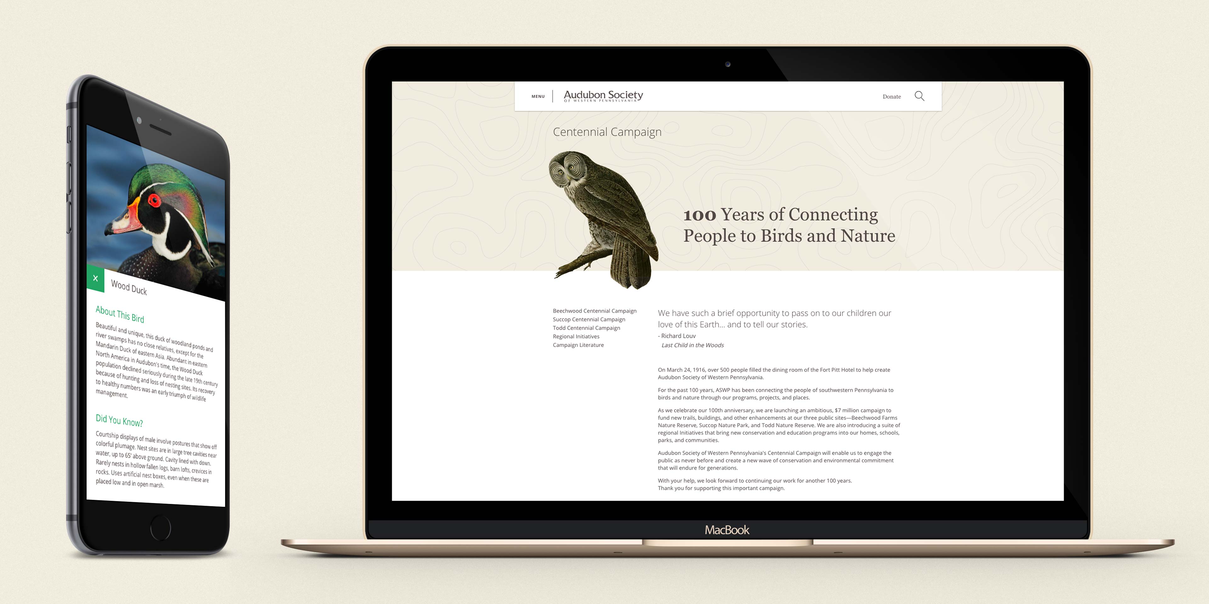 Audubon Society of Western PA website