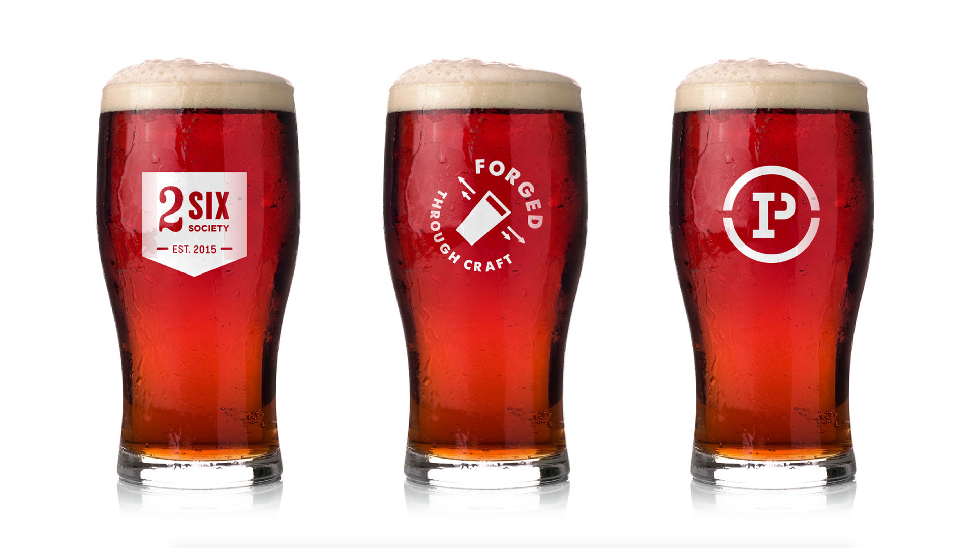 Pig Iron Public House pint glasses