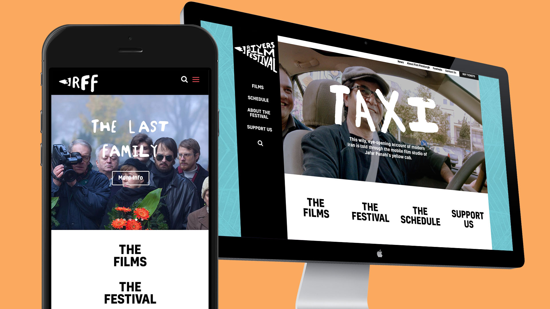3 Rivers Film Festival 2016 website mobile and desktop views