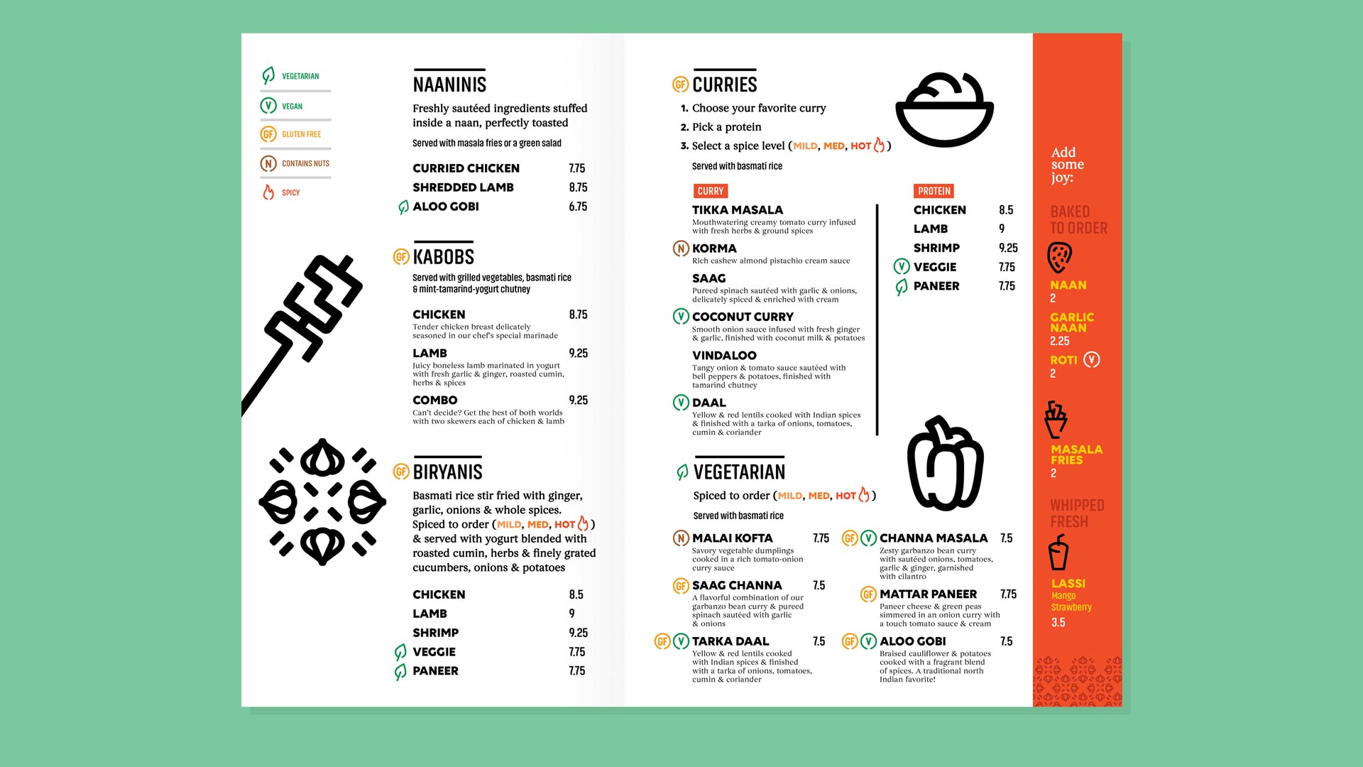 Tarka Indian Kitchen - Menu