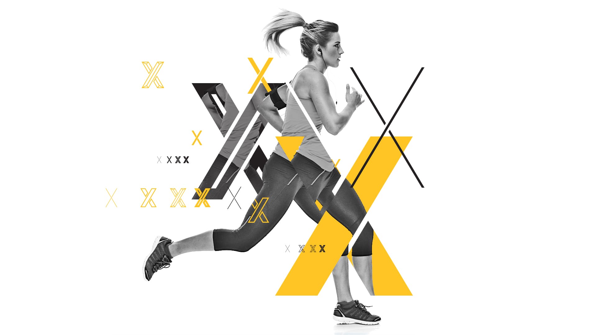 The Dick’s Sporting Goods Pittsburgh Marathon X runner graphic