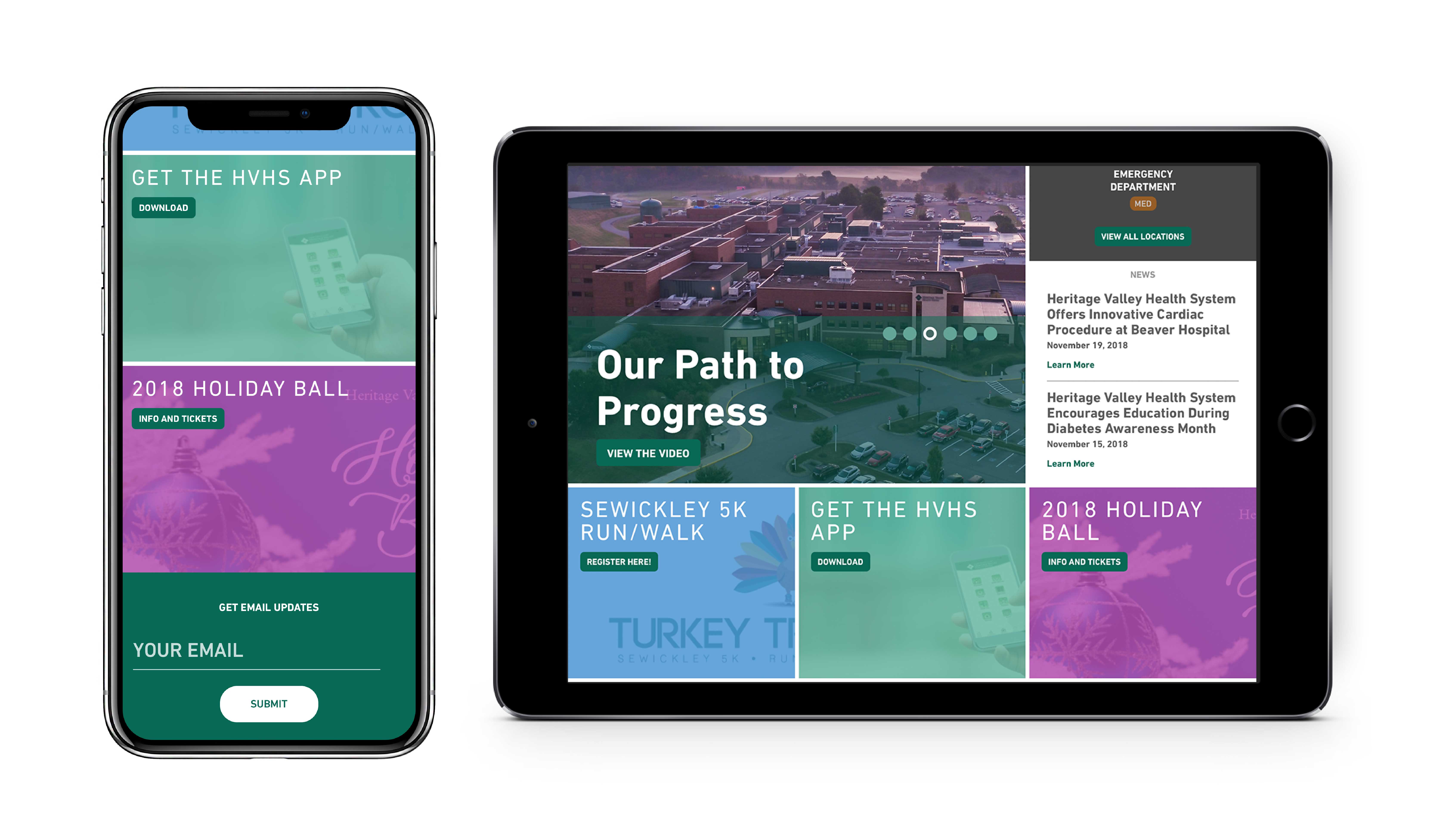 Heritage Valley Health System website footer