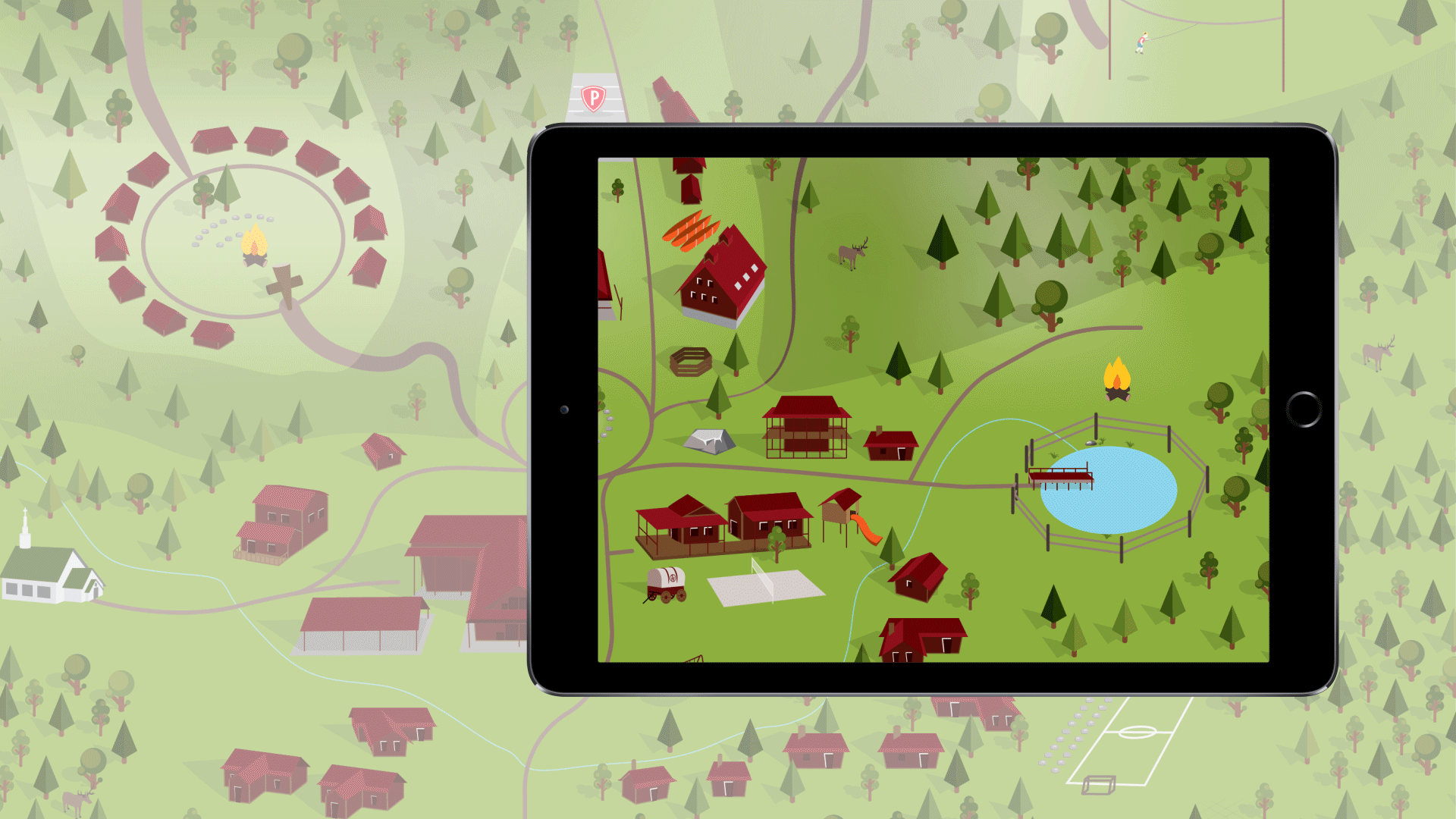 Sky Ranch Map on iPad