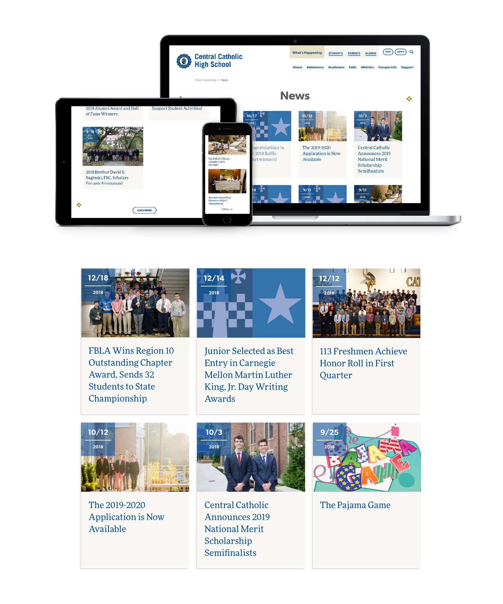 Central Catholic High School website news
