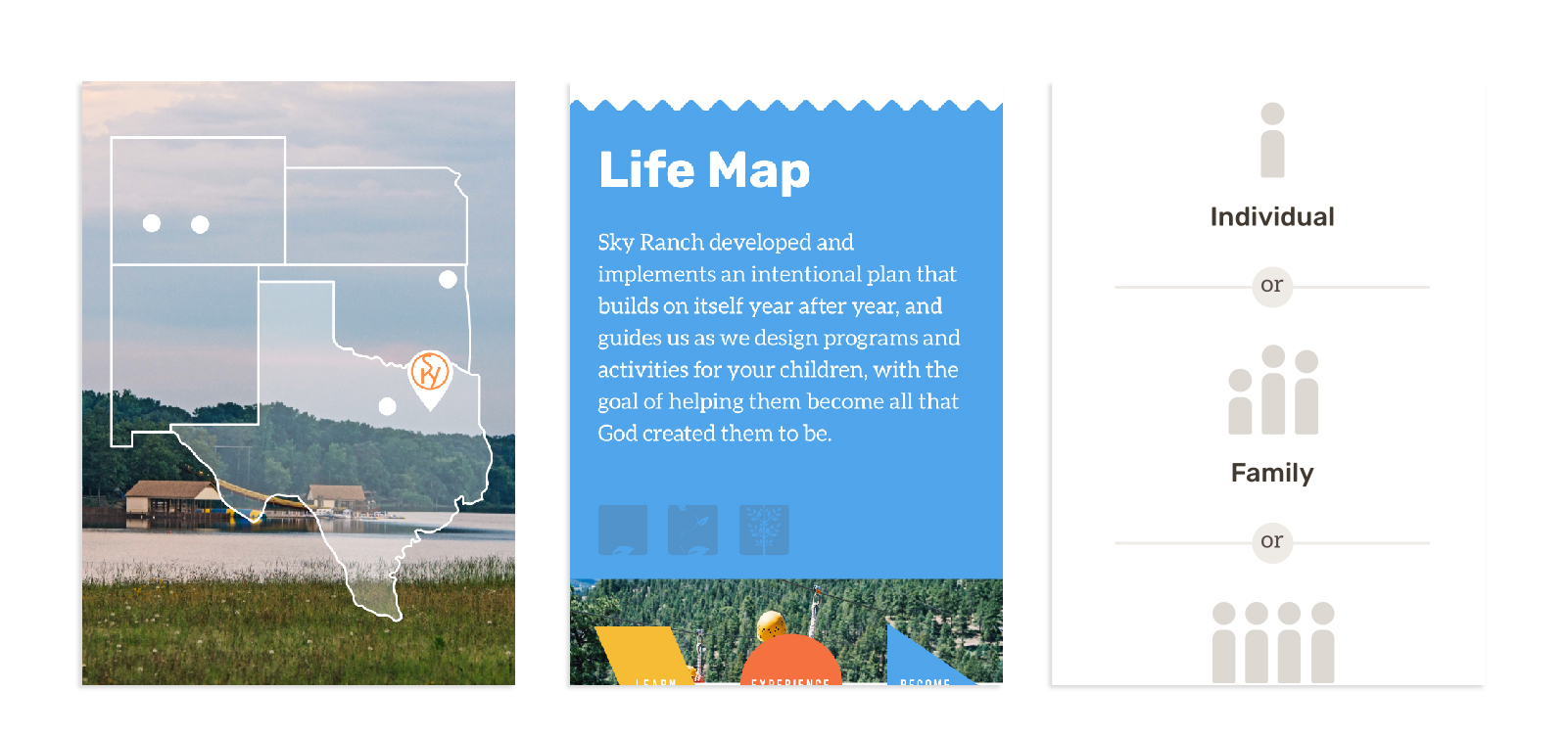Sky Ranch website on mobile
