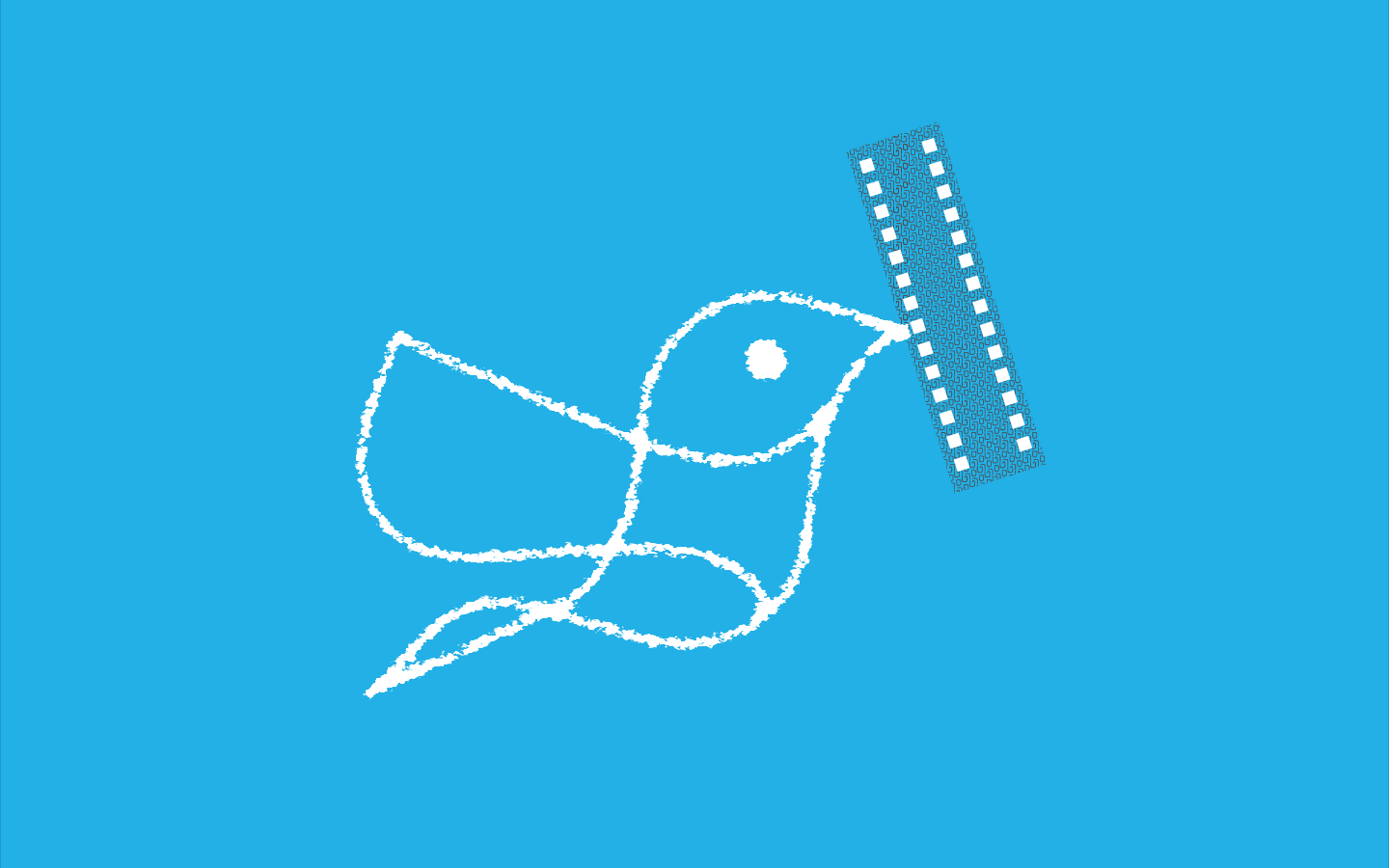 JFilm Festival 2019 animated dove with film strip illustration