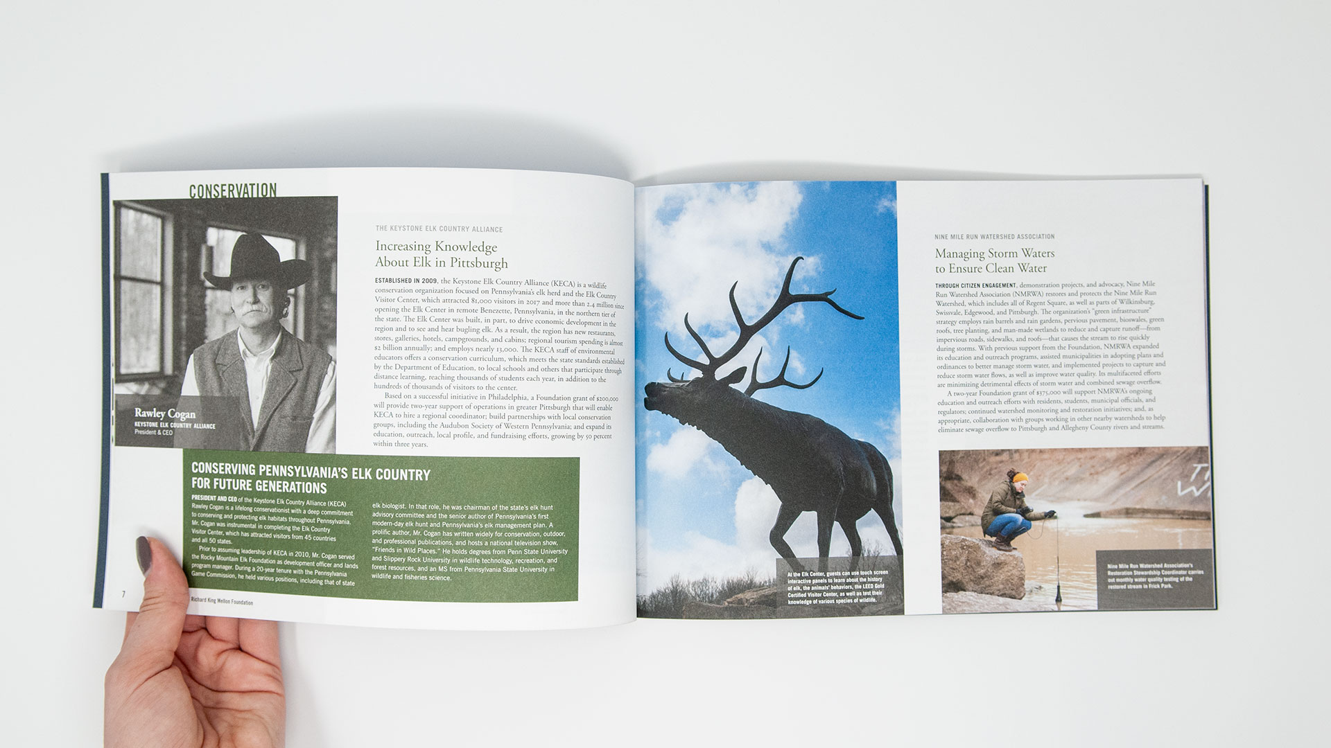 Richard King Mellon Foundation 2017 Annual Report inside spread
