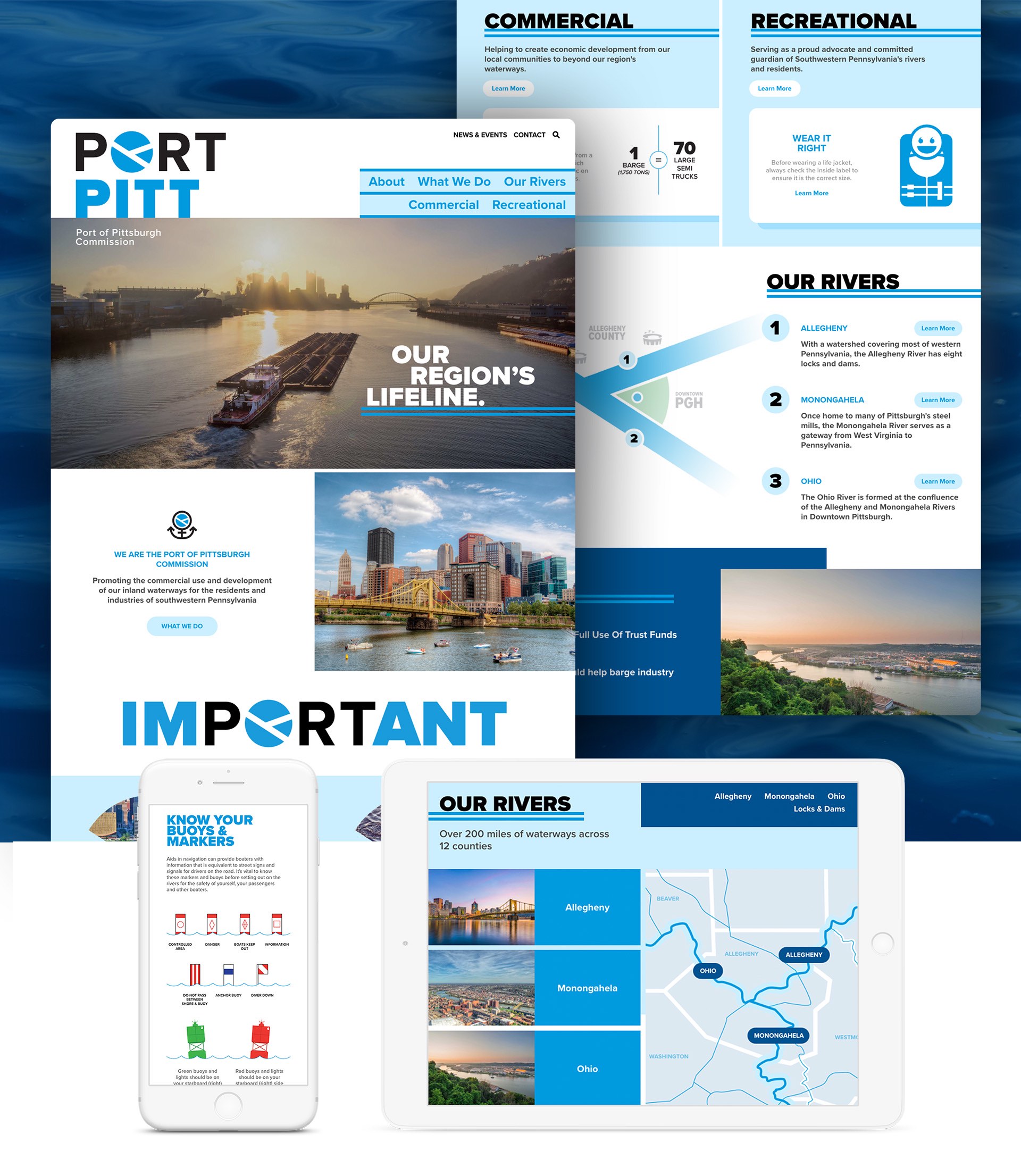PortPitt website screens