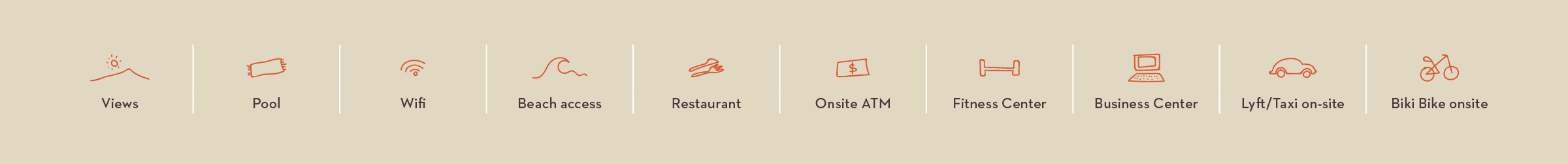 The Queen Kapi‘olani Hotel custom icons