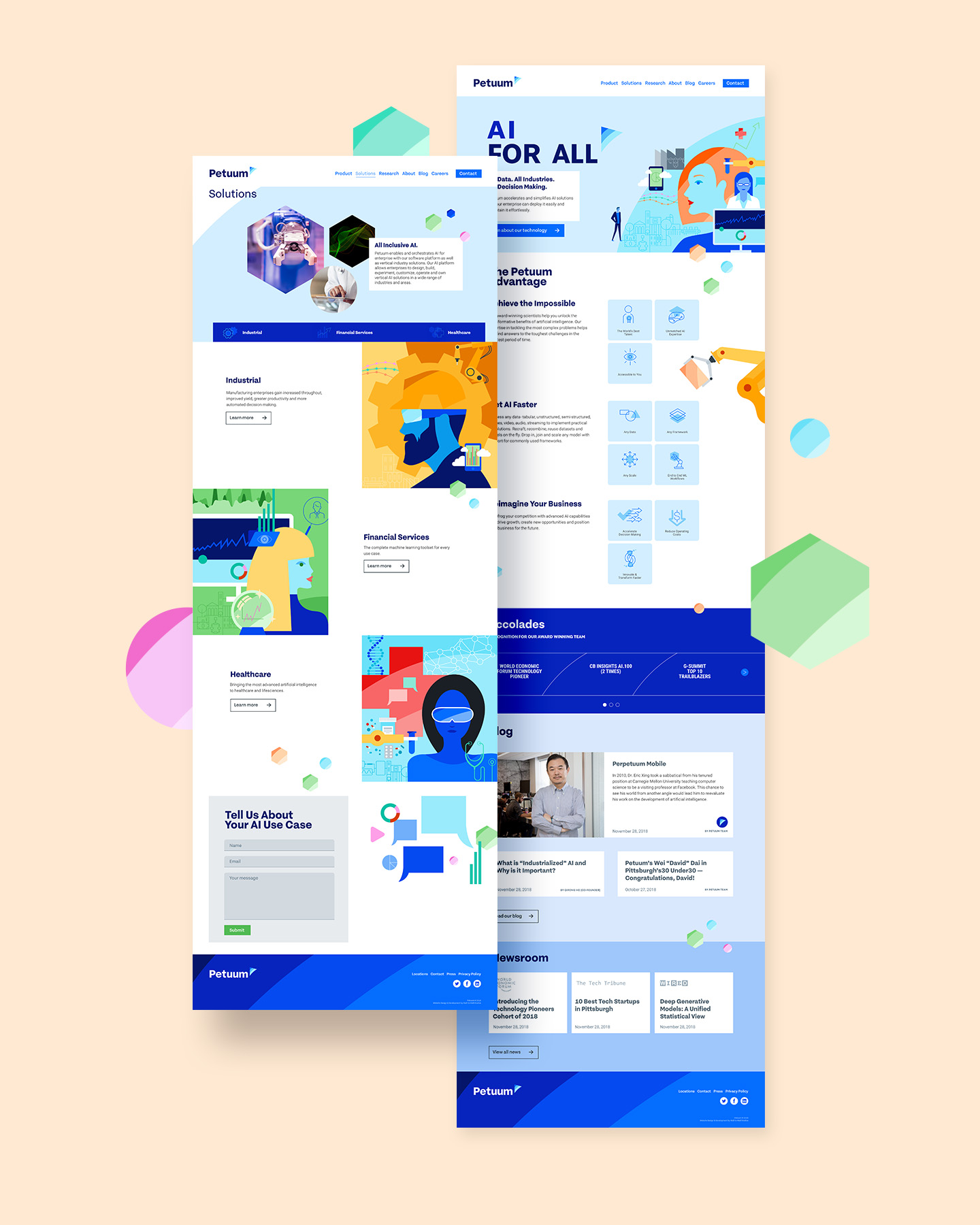 Petuum website interior pages