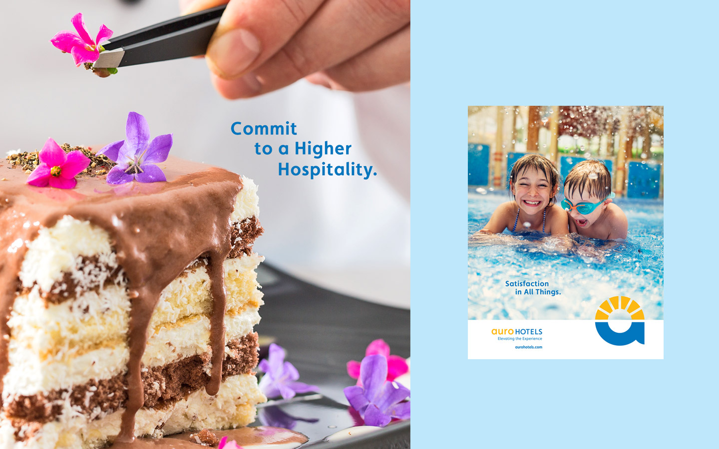 Auro Hotels ad layouts